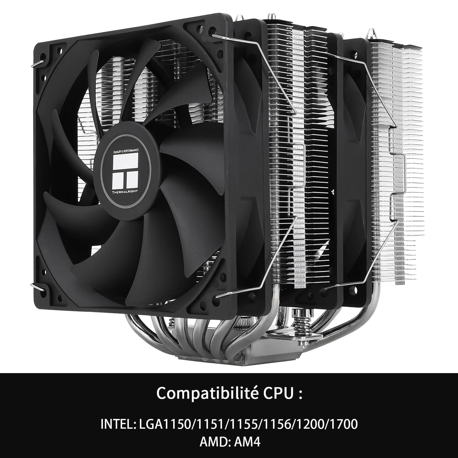 Thermalright Peerless Assassin 120 SE CPU Luftkühler, 6 Heat Pipes CPU Kühler, Dual 120mm PWM Lüfter,Aluminium Kühlkörper Abdeckung,AGHP Technologie, für AM4/AM5/Intel LGA1851/1700/1150/1151/1200 PA120 SE Bild 7