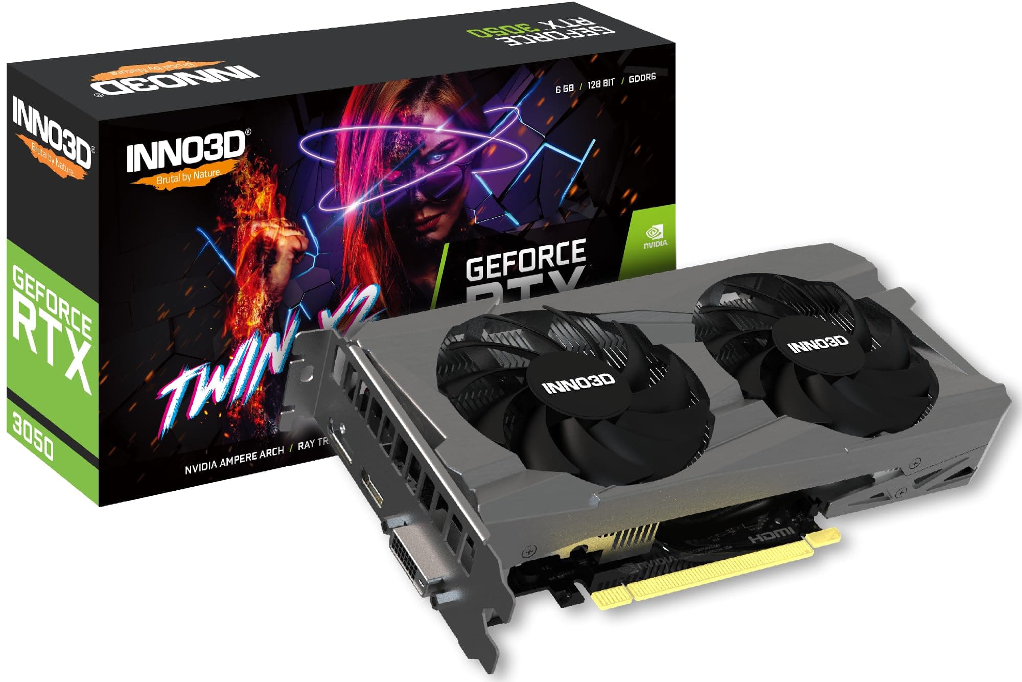 Inno3D GeForce RTX 3050 6GB Twin X2 Grafikkarte Bild 2