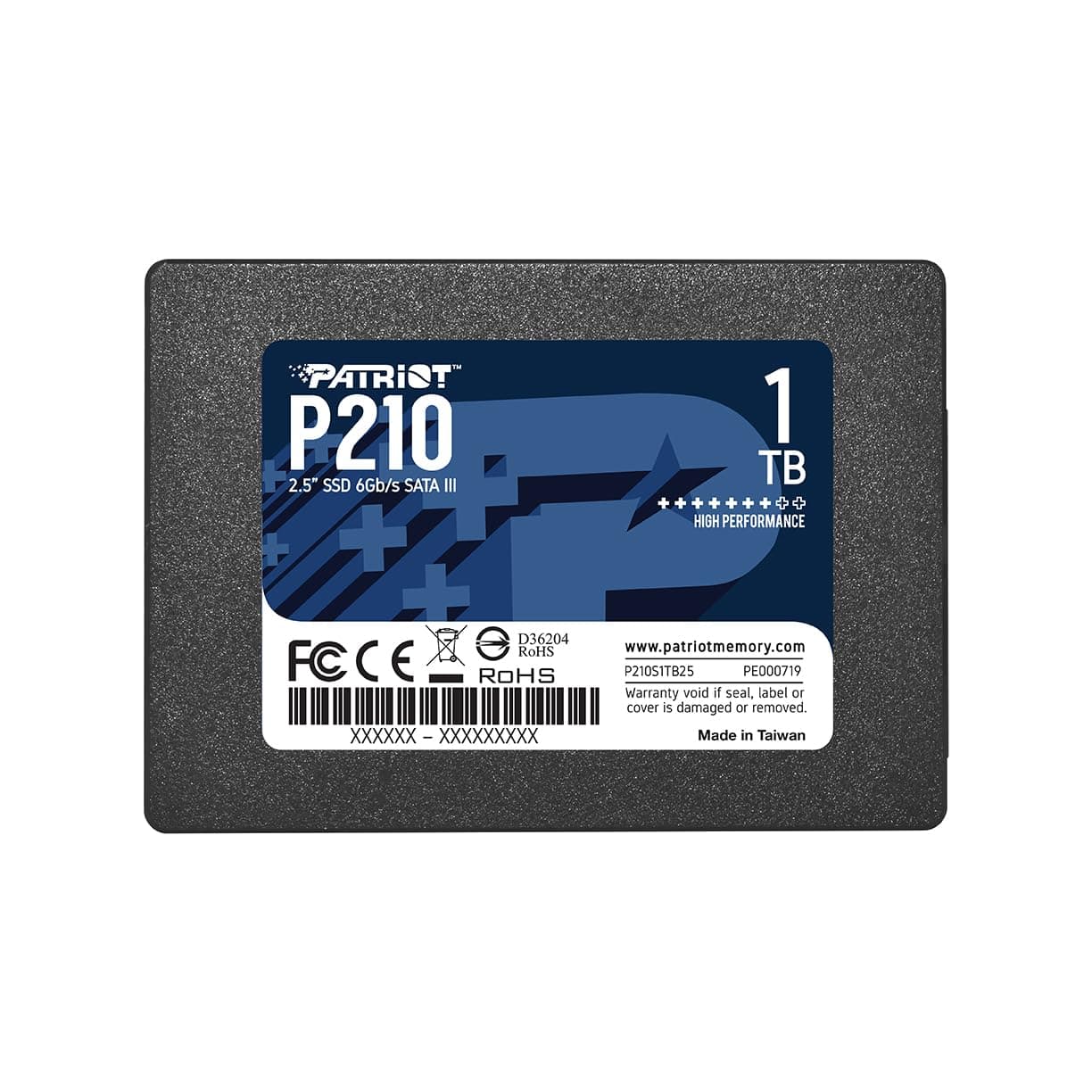 Patriot P210 Interne Solid State Drive 1TB SSD SATA 3 2,5 Zoll 1 TB