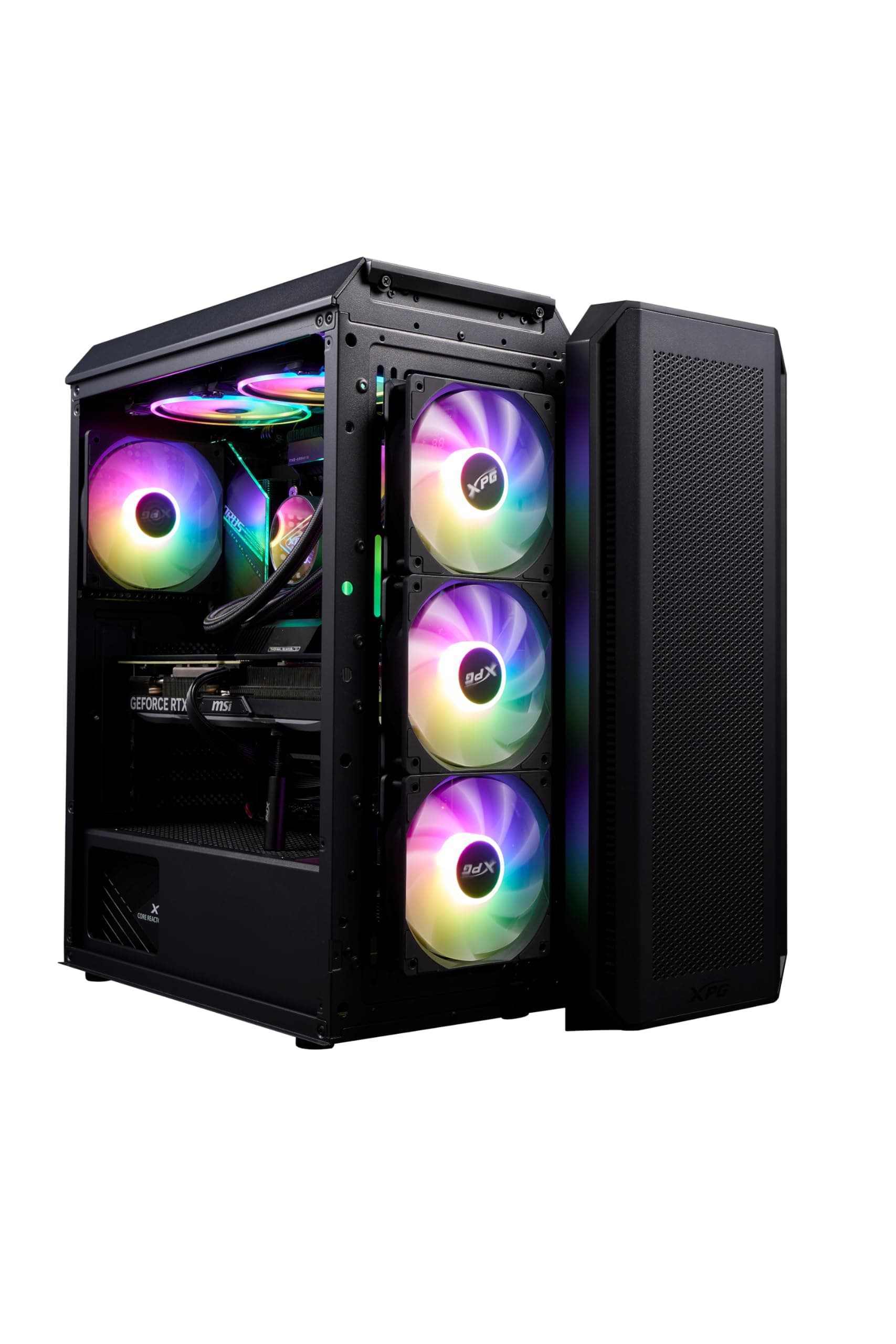XPG by ADATA - Valor Air Plus - Black ATX Mid Tower PC Case with 4 x ARGB Fans, VGA Support up to 340mm, CPU Cooler Support up to 160 mm - VALORAIRPLUSMTA-BKCWW Bild 8