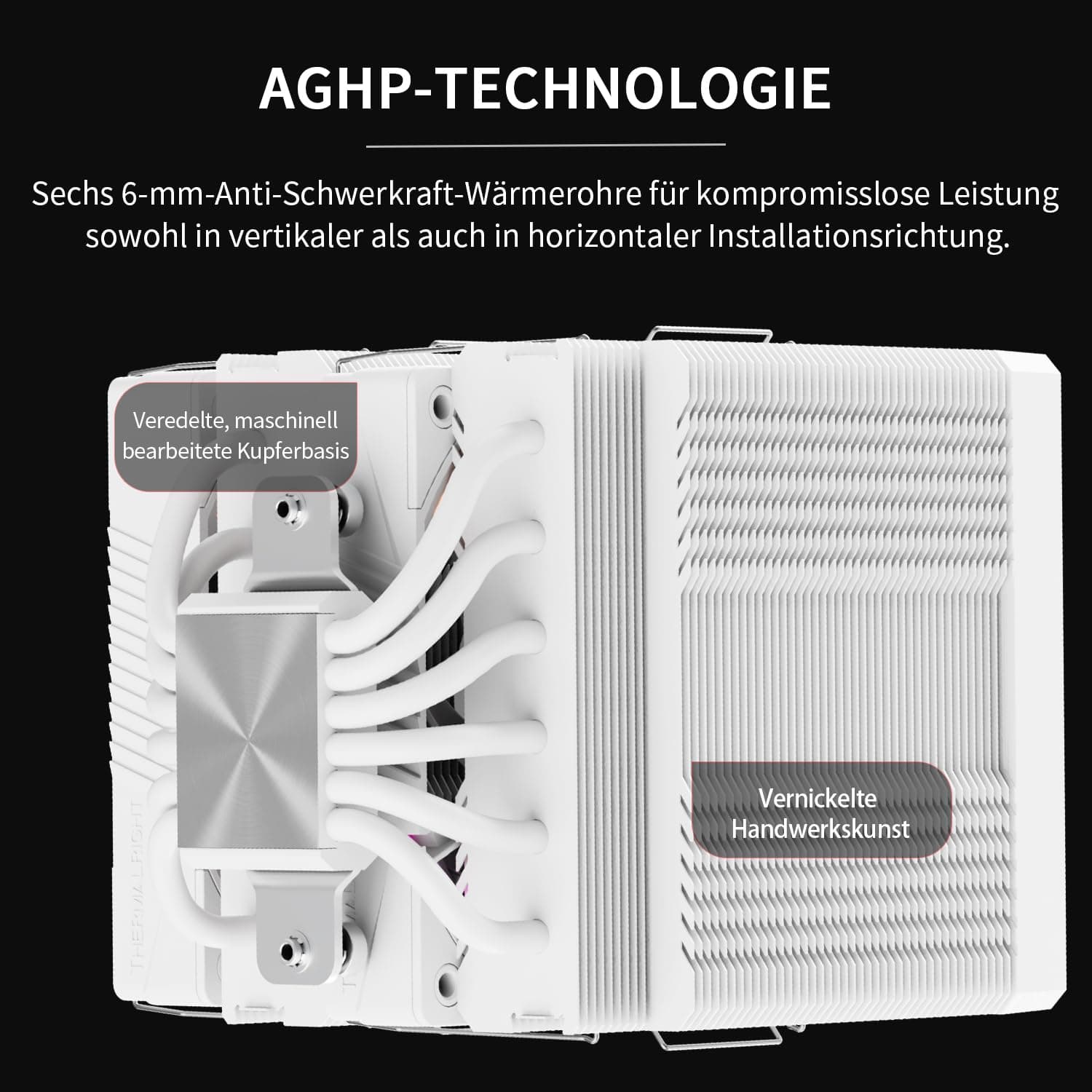 Thermalright TR Peerless Assassin 120 VISION MAX ARGB White CPU-Luftkühler, Dual-Tower Kühler 2150 U/min, 5 Zoll IPS Display (480x854 Auflösung), PC-Kühler für Intel LGA1851/1700/115x und AMD AM4/AM5 Weiß-PA120 VISION MAX ARGB WHITE Bild 7