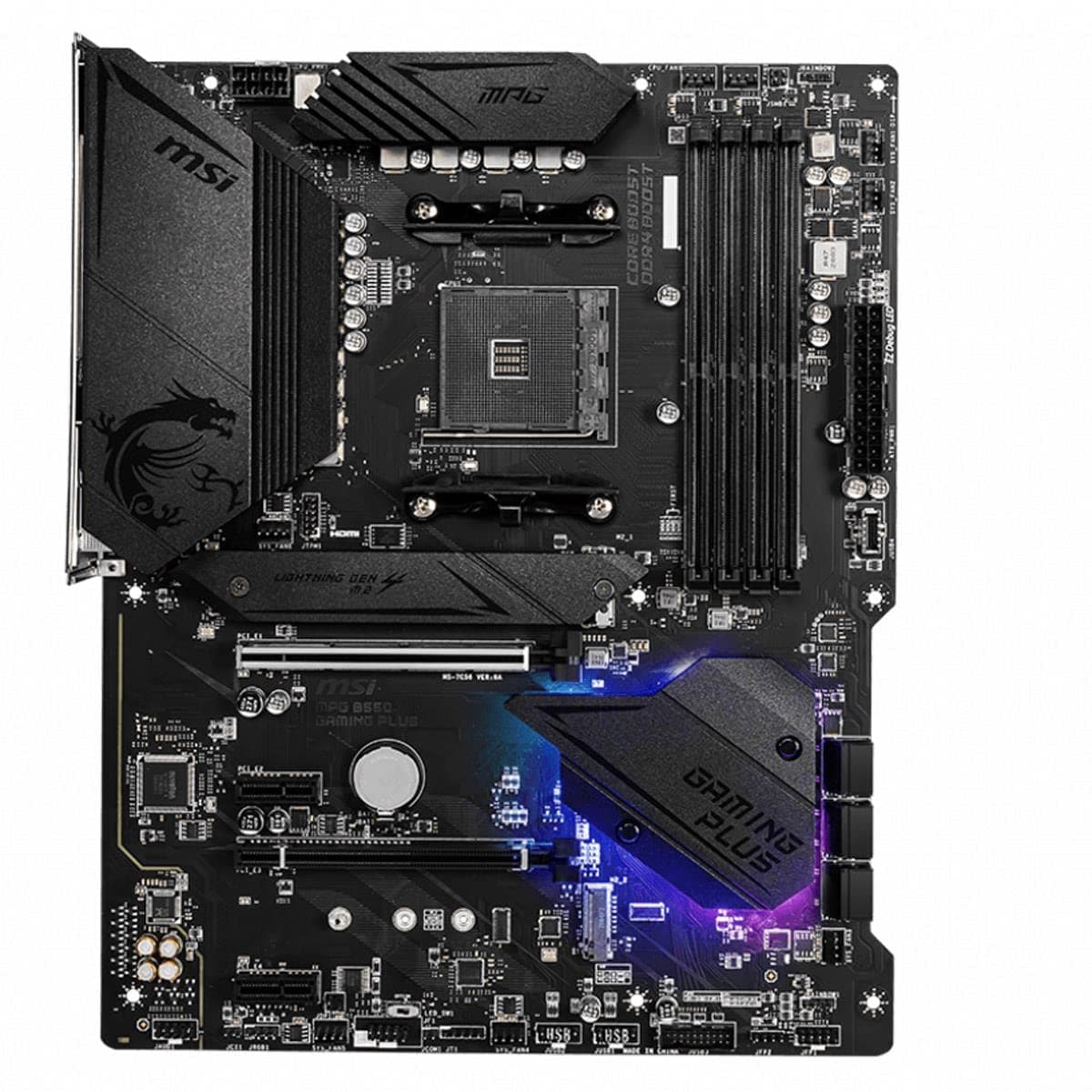 MSI MPG B550 Gaming Plus (ATX AMD AM4 DDR4 M.2 USB 3.2 Gen 2 HDMI ATX Gaming Motherboard AMD Ryzen 5000 Prozessoren ATX MPG B550 GAMING PLUS Bild 5