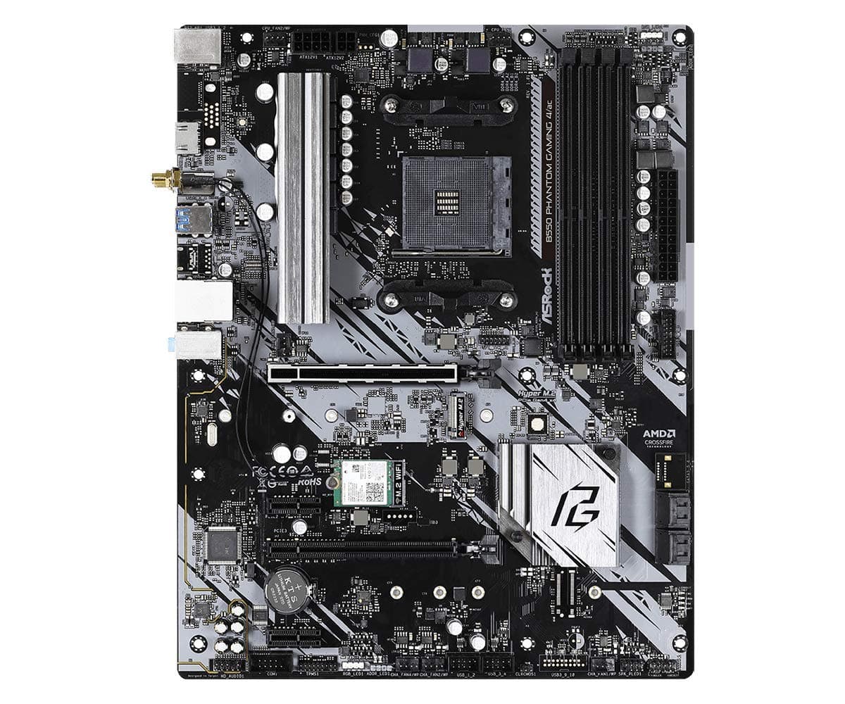 ASRock B550 Phantom Gaming 4 AC unterstützt AMD AM4 RyzenTM/Future AMD RyzenTM Prozessoren Motherboard Bild 3