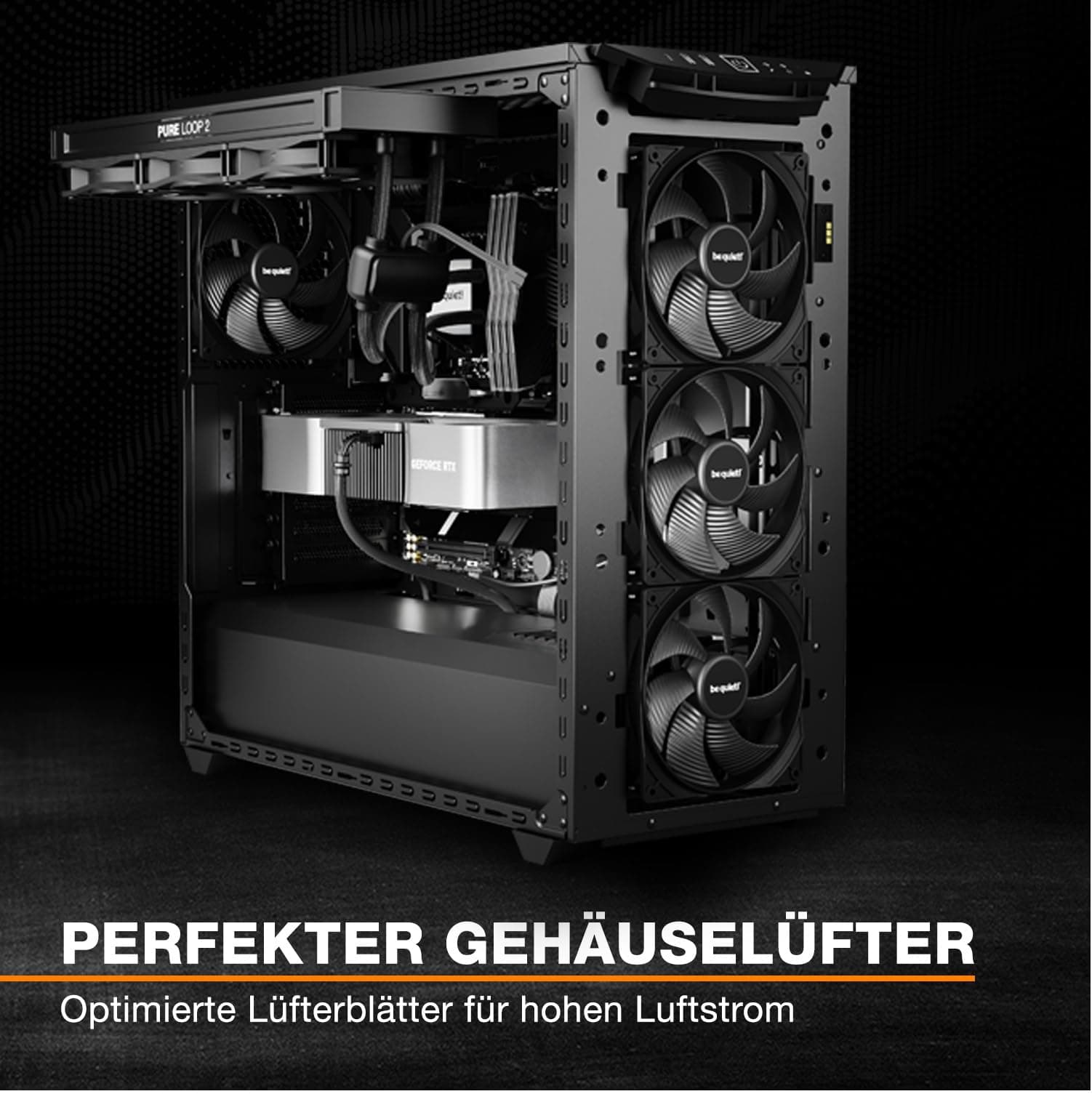 be quiet! Pure Wings 3 120mm PWM Lüfter, 3 Lüfter enthalten, hohe Höchstgeschwindigkeit, niedrige Mindestdrehzahl, optimierter Lüfterrahmen, hoher Luftdruck, sehr leiser Betrieb Bild 5