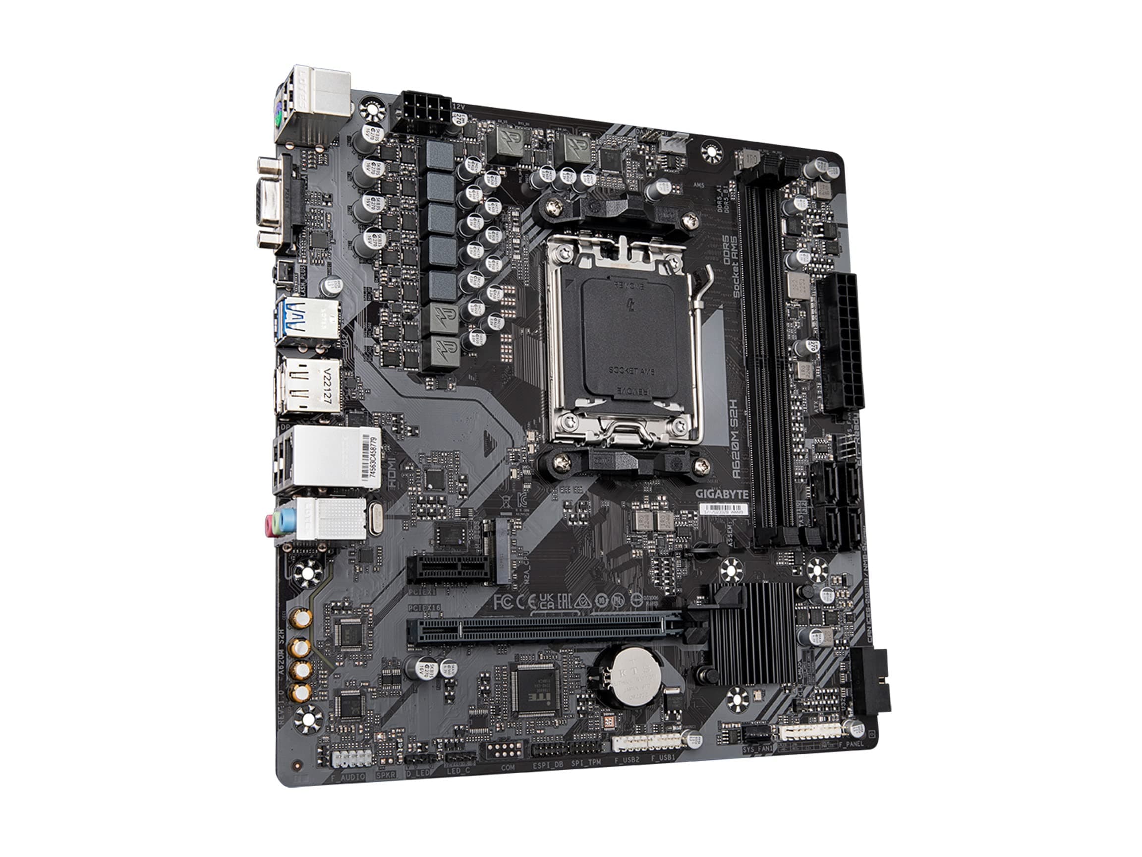 GIGABYTE A620M S2H (AM5/ LGA 1718/ AMD/ A620/ Micro ATX/ 5 Jahre Garantie/ DDR5/ Single M.2/ PCIe 4.0/ USB 3.2 Gen1/ Realtek 1GbE LAN/Q-Flash Plus/PCIe EZ-Latch/Motherboard) Bild 7