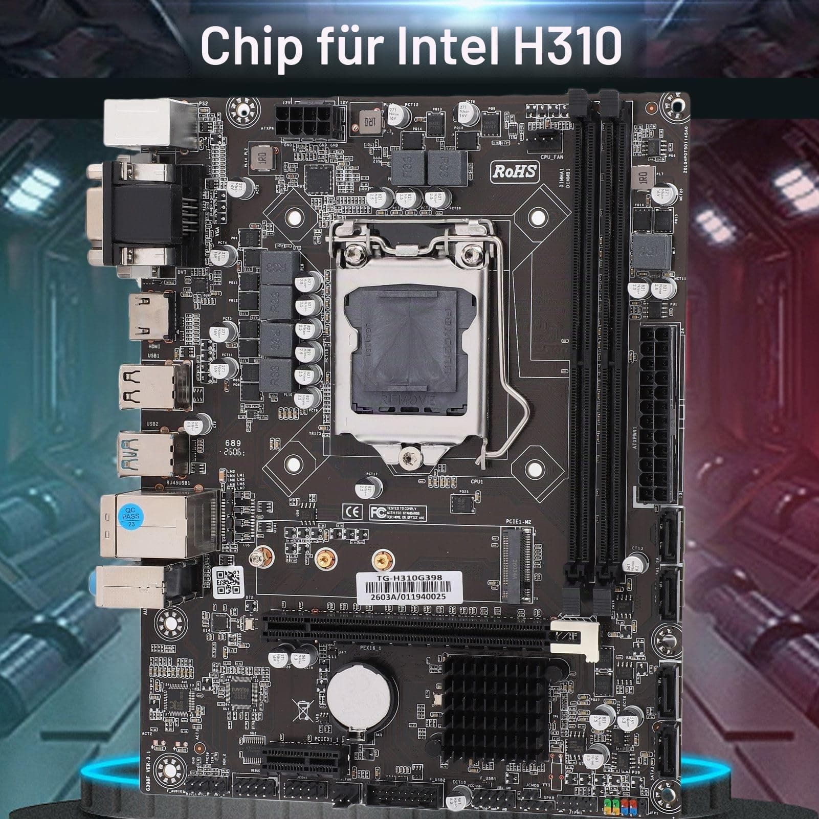 H310 LGA 1151 Motherboard – Unterstützt LGA1151 Micro ATX DDR4 Mainboard der 8. und 9. Generation für Lvy Bridge für Bild 3