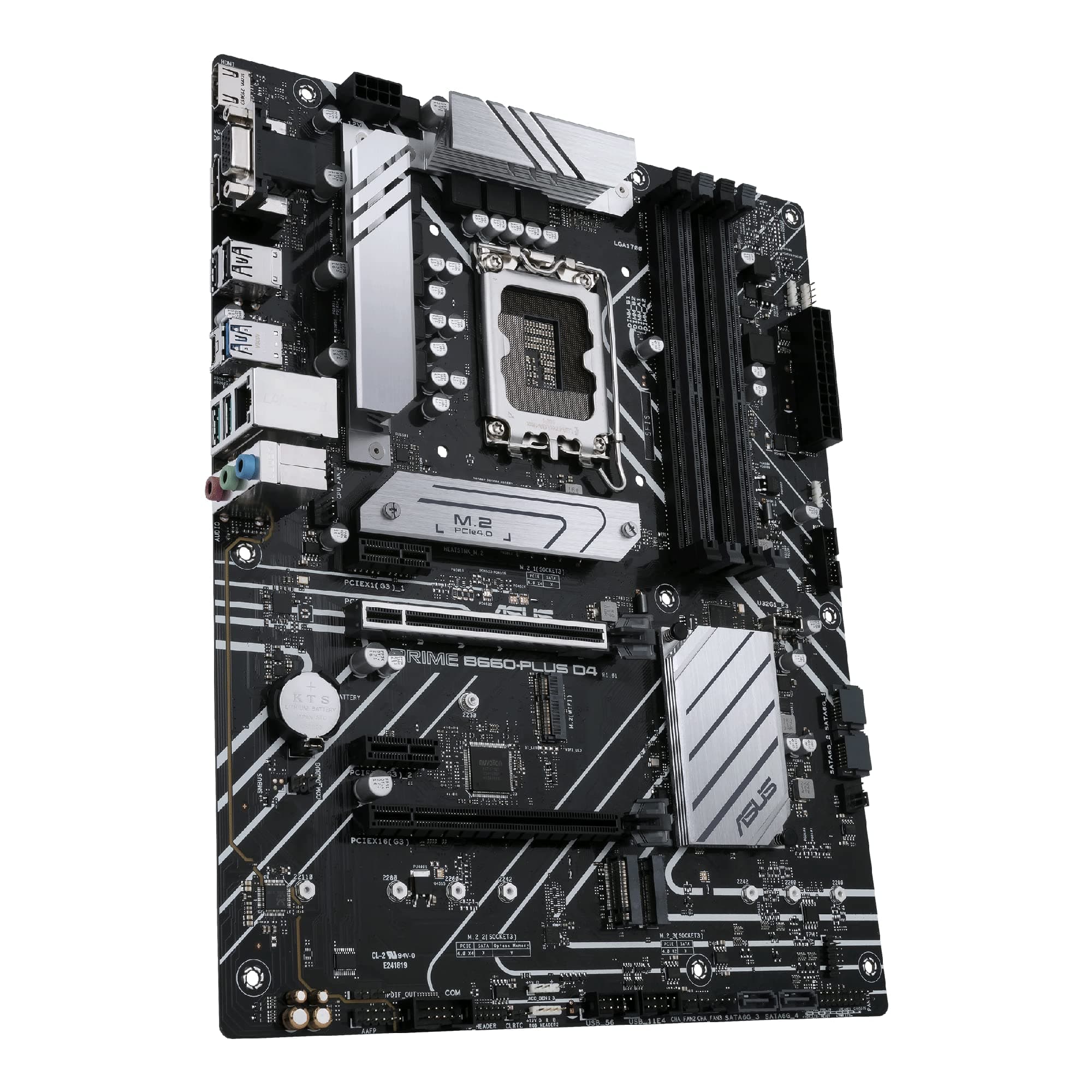 ASUS Prime B660-PLUS D4 LGA 1700 (Intel 12. Generation) ATX Motherboard (PCIe 4.0, DDR4.3xM.2 Slots, 2.5 GB LAN, Front USB 3.2 Gen 1 Type-C, Thunderbolt 4 Header-Unterstützung) Bild 7