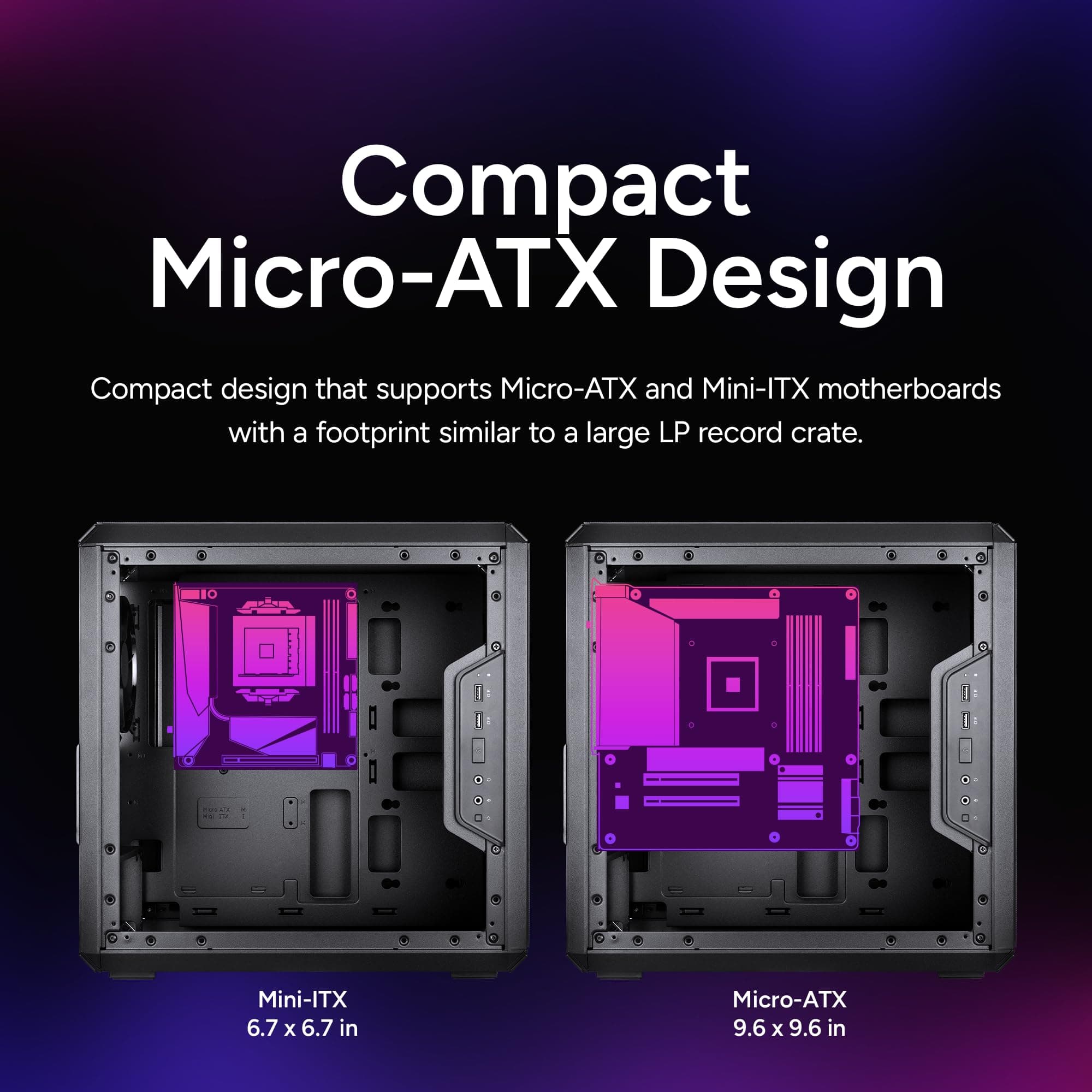 Cooler Master MasterBox Q300L PC Gehäuse 'Micro-ATX, Mini-ITX, USB 3.0, Seitenfenster' MCB-Q300L-KANN-S00 Bild 5