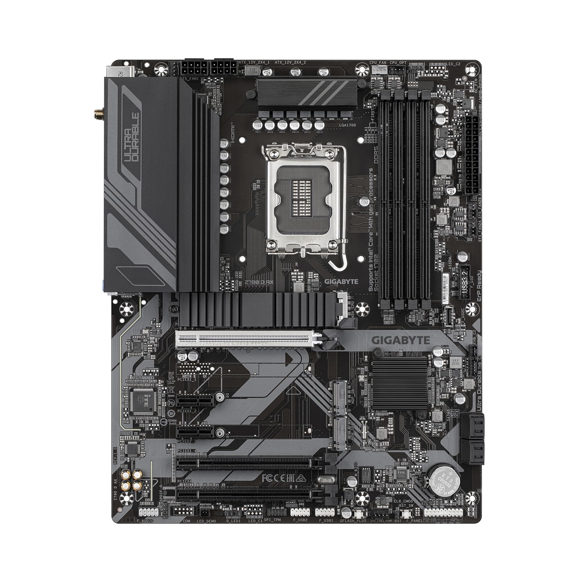 GIGABYTE Z790 D AX Motherboard - Unterstützt Intel Core 14. Generation CPUs, 12+1+1 Phasen Digital VRM, bis zu 7600MHz DDR5 (OC), 3xPCIe 4.0 M.2, Wi-Fi 6E, 2.5GbE LAN, USB 3.2 Gen 2 Bild 3