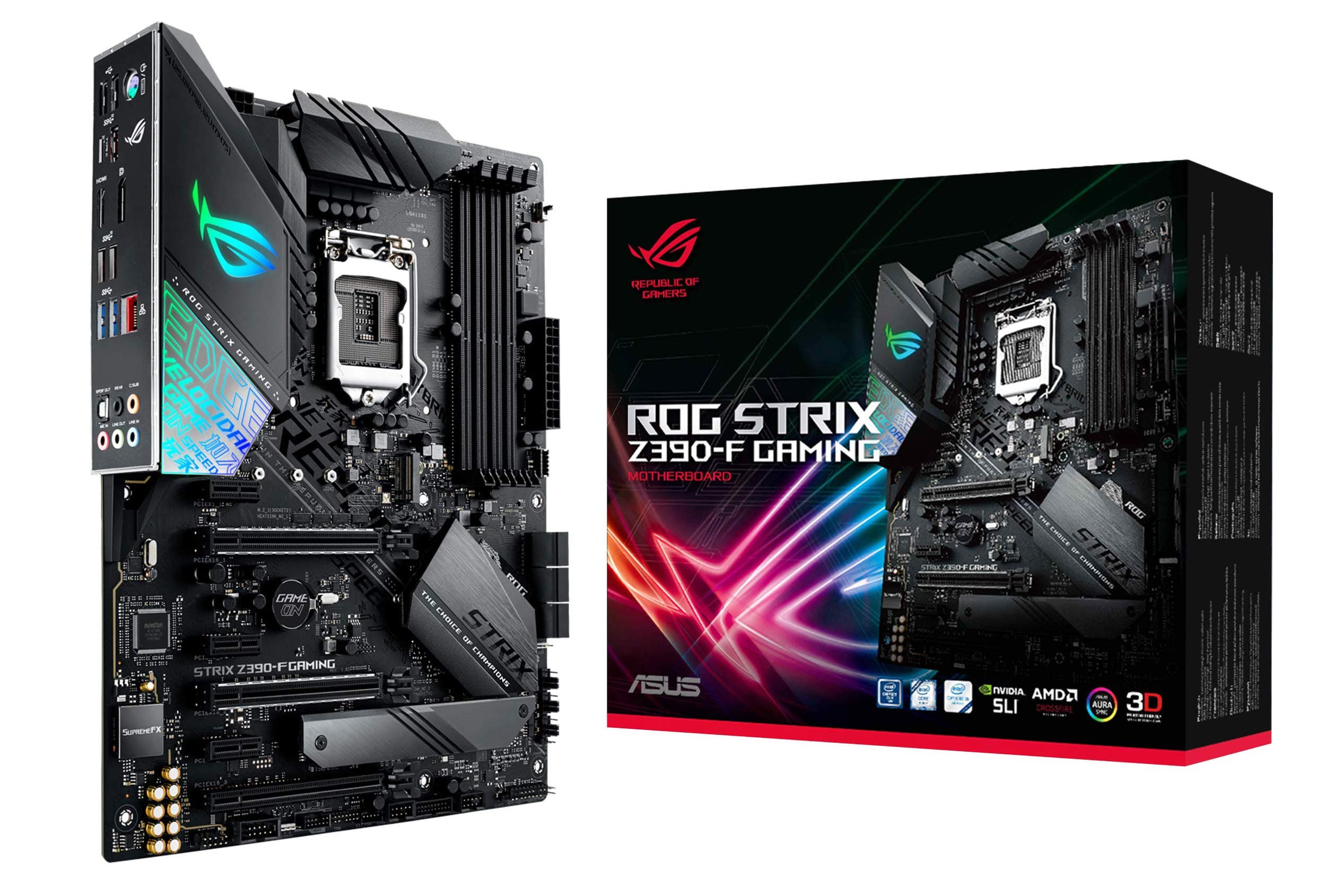 ASUS ROG Strix Z390-F Gaming Motherboard LGA1151 (Intel 8th and 9th Gen) ATX DDR4 DP HDMI M.2 USB 3.1 Gen2 Gigabit LAN