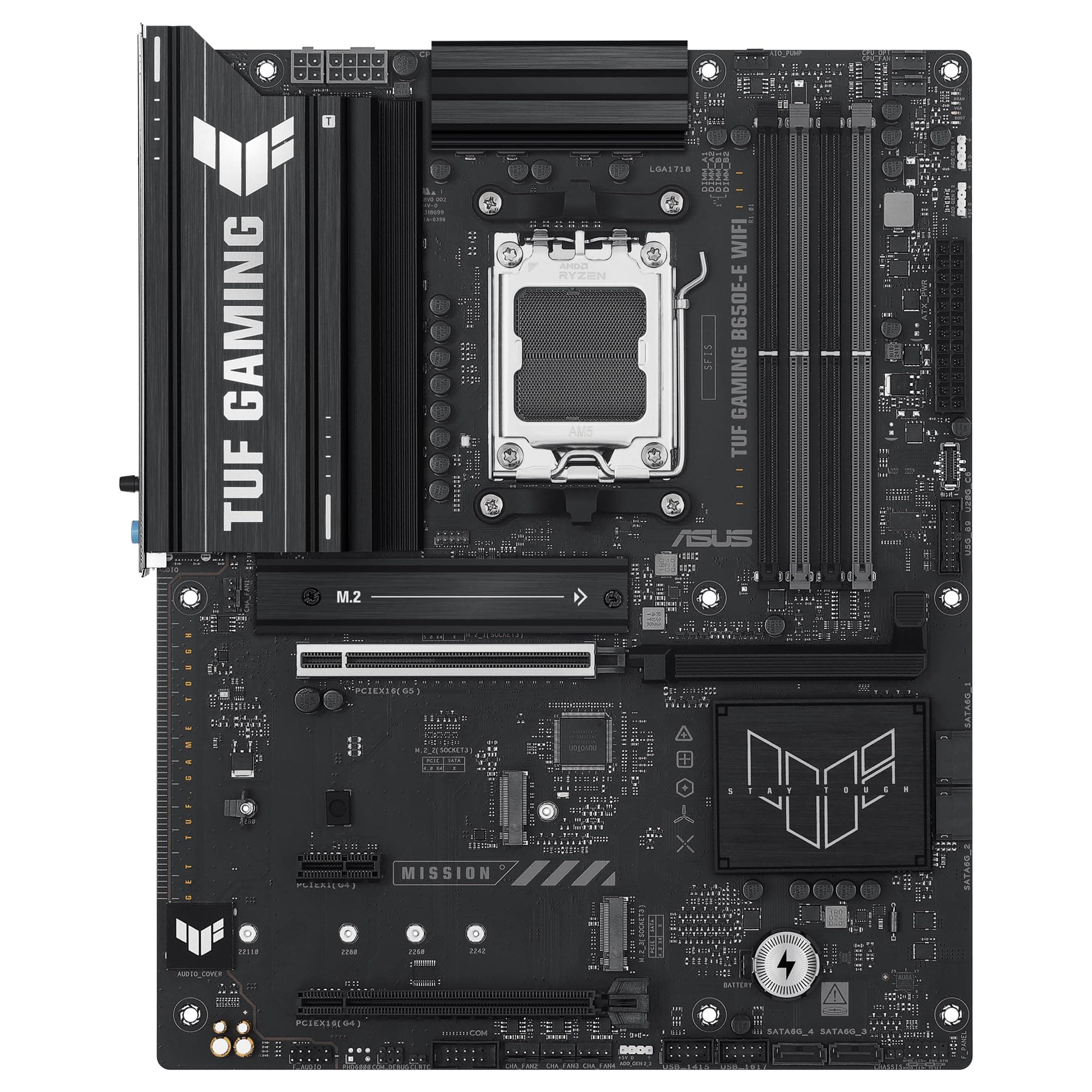 ASUS TUF Gaming B650E-E WiFi Mainboard Sockel AMD AM5 (ATX, Ryzen 9000, DDR5 Speicher, PCIe 5.0, WiFi 6E, PCIe Q-Release, Aura Sync) Bild 5