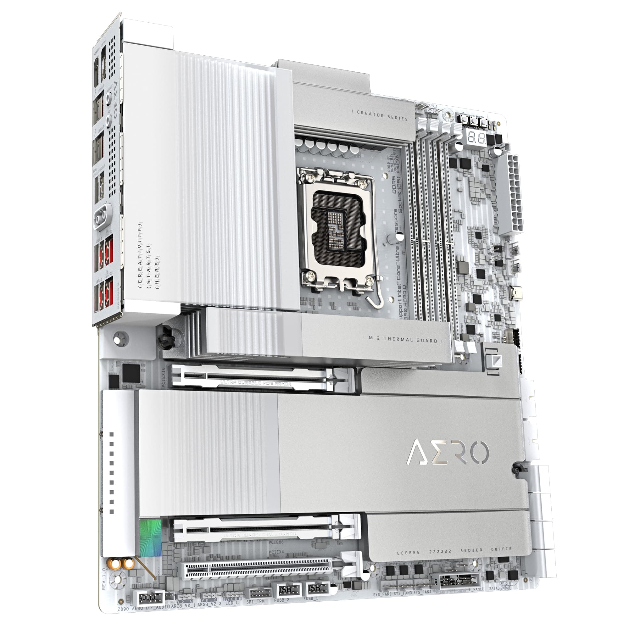 GIGABYTE Z890 AERO D Motherboard - Unterstützt Intel Core Ultra (Serie 2) CPUs, 16+1+2 Phasen VRM, bis zu 9500MHz DDR5 (OC), PCIe 5.0 M.2, Wi-Fi 7, Thunderbolt 5 Bild 5