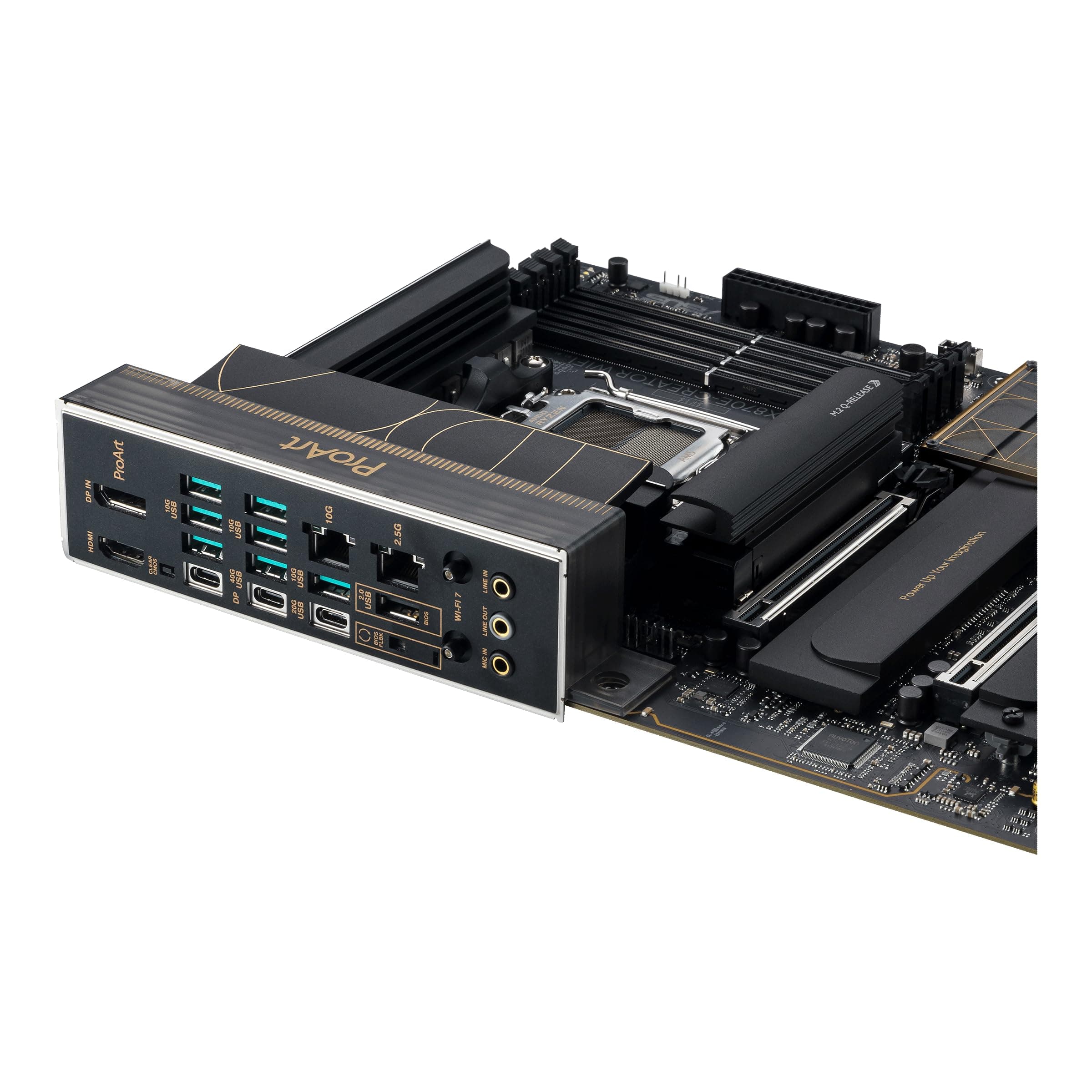 ASUS PROART X870E-Creator WiFi Mainboard Sockel AM5 (AMD, X870E, ATX, DDR5, PCIe 5.0, 4X M.2, 10Gb & 2.5Gb Ethernet, WiFi 7, Dual USB4, HDMI 2.1) Bild 8