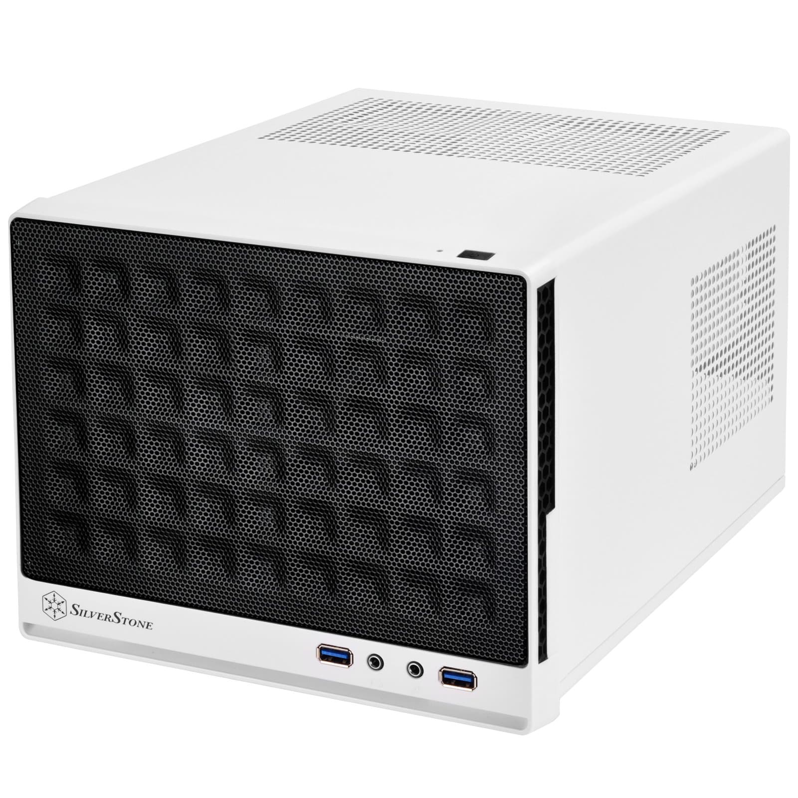 SilverStone SST-SG13WB - Sugo Mini-ITX kompaktes Cube Gehäuse, Mesh-Frontblende, schwarz-weiss Bild 3