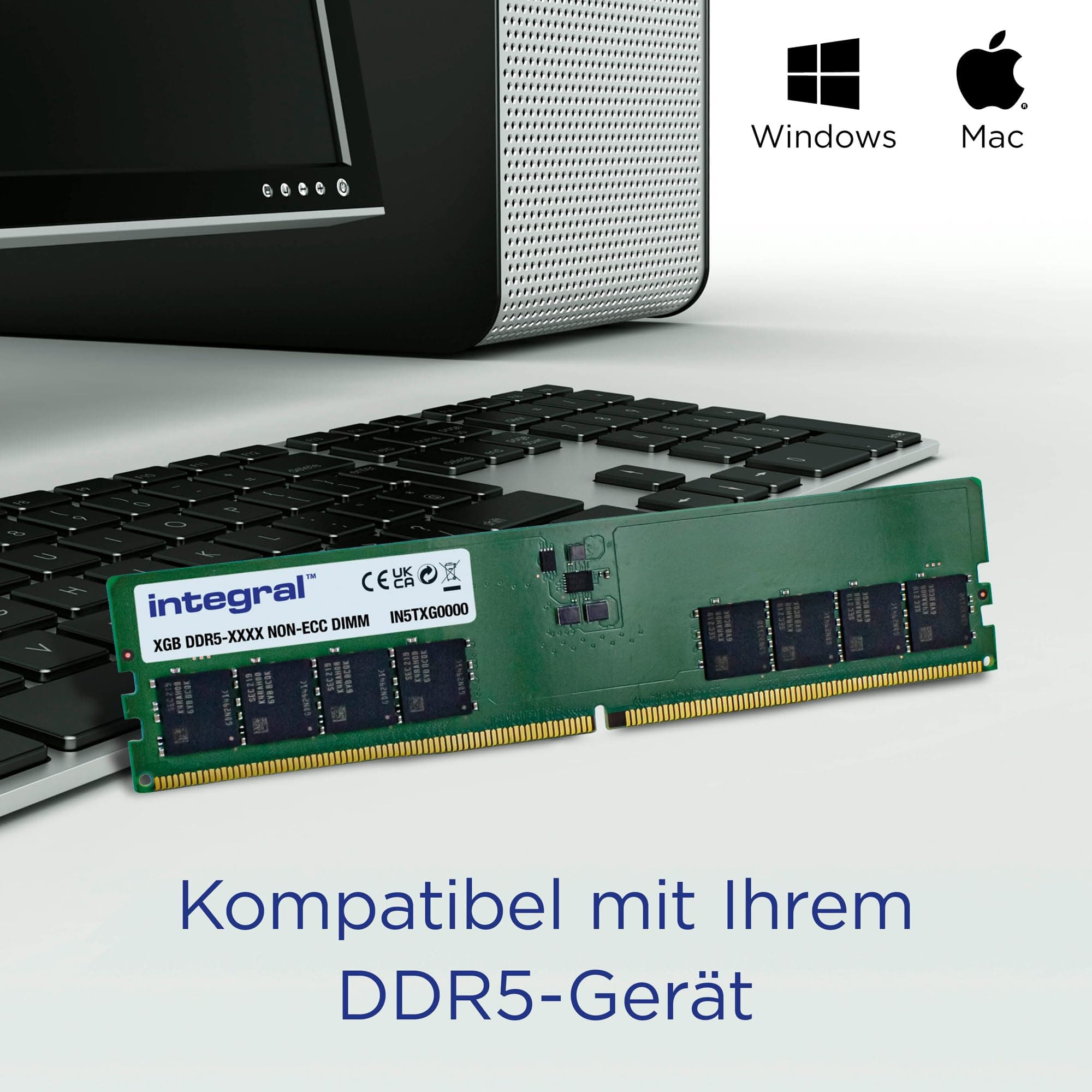 Integral 32GB DDR5 RAM 4800MHz DIMM PC-Desktop-Arbeitsspeicher-Modul 4800MT/s 32GB DDR5 Bild 5