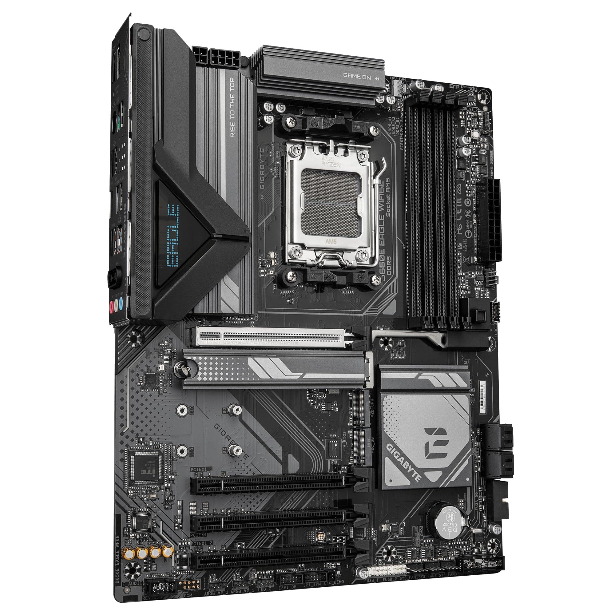 GIGABYTE B650E Eagle WIFI6E Mainboard - AMD Ryzen 9000 Series CPUs, 8+2+2 Phasen VRM, bis zu 8200MHz DDR5 (O.C), 1xPCIe 5.0 + 2xPCIe 4.0 M.2, 2.5GbE LAN, WiFi 6E, USB 3.2 Gen 2 Bild 5
