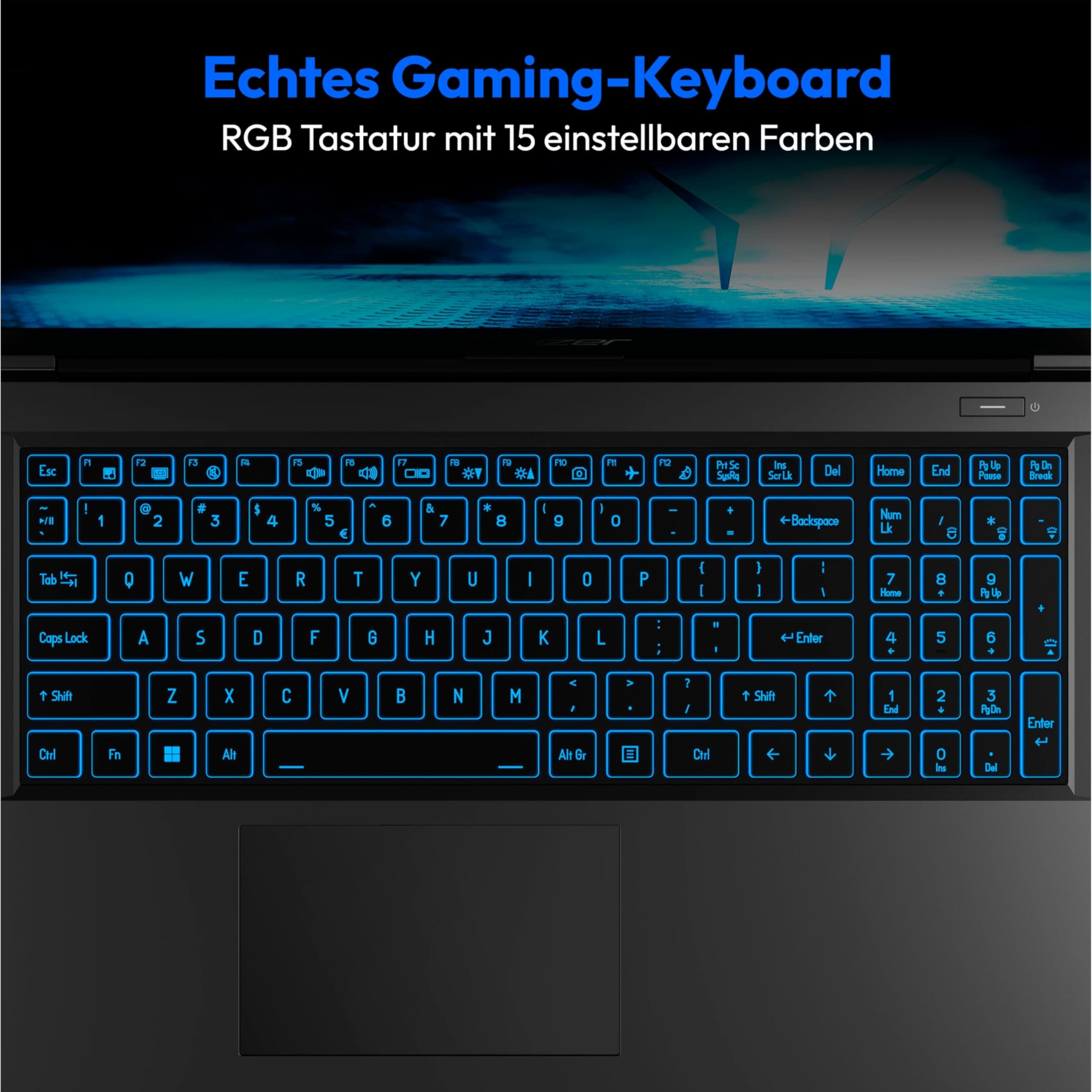 ERAZER Crawler E30e 39,6 cm (15,6 Zoll) Full HD Gaming Laptop (Intel Core i5-12450H, 8GB DDR4 RAM, 512GB PCIe SSD, GeForce RTX 2050 4GB GDDR6 VRAM, ohne OS) Core i5-12450H 8.0 GB 512 GB Nvidia Geforce RTX 2050 MD62767 Bild 3