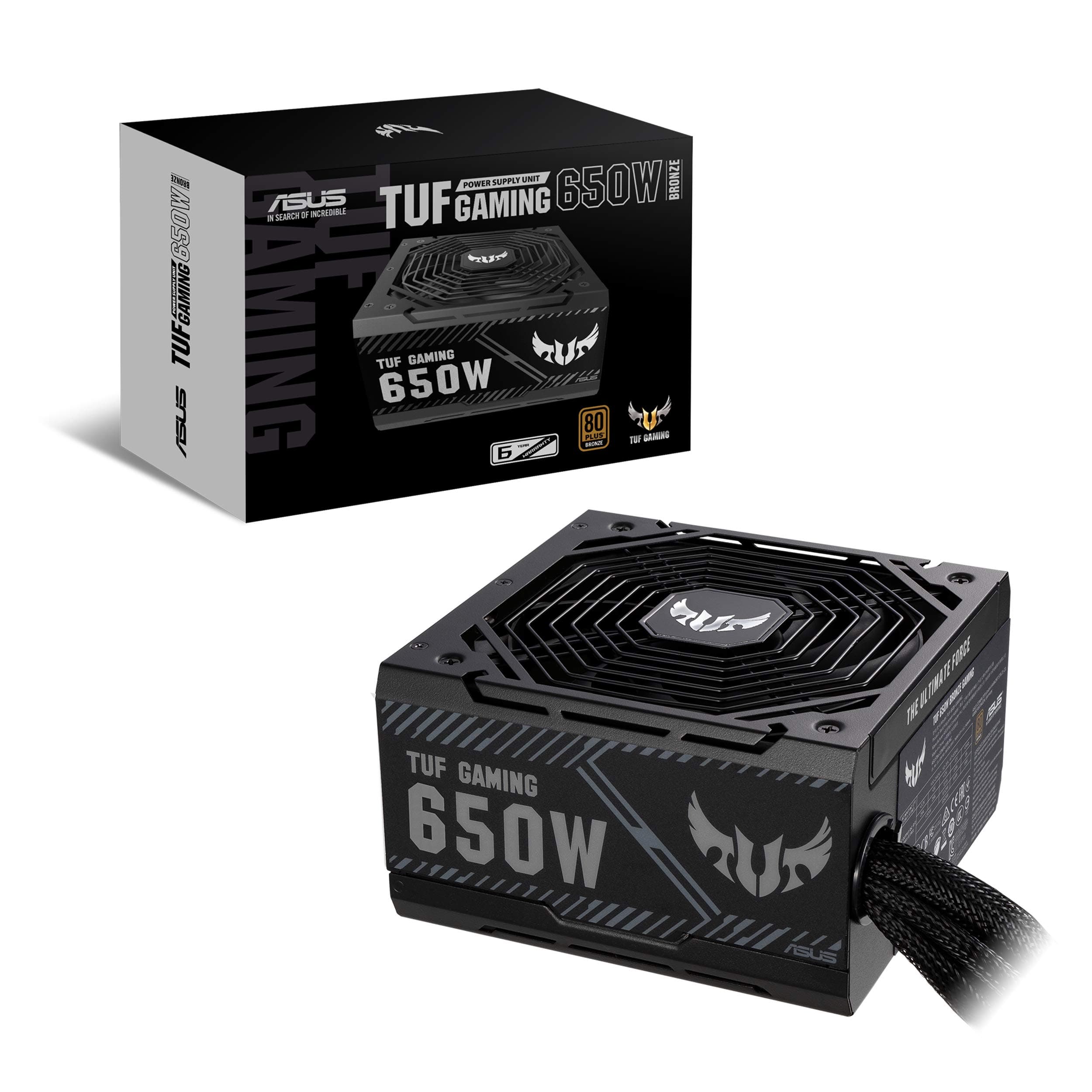 ASUS TUF Gaming 650W Netzteil (80 Plus Bronze, 0db-Technologie, 80cm 8-Pin CPU-Anschluss, Schwarz) Bild 2