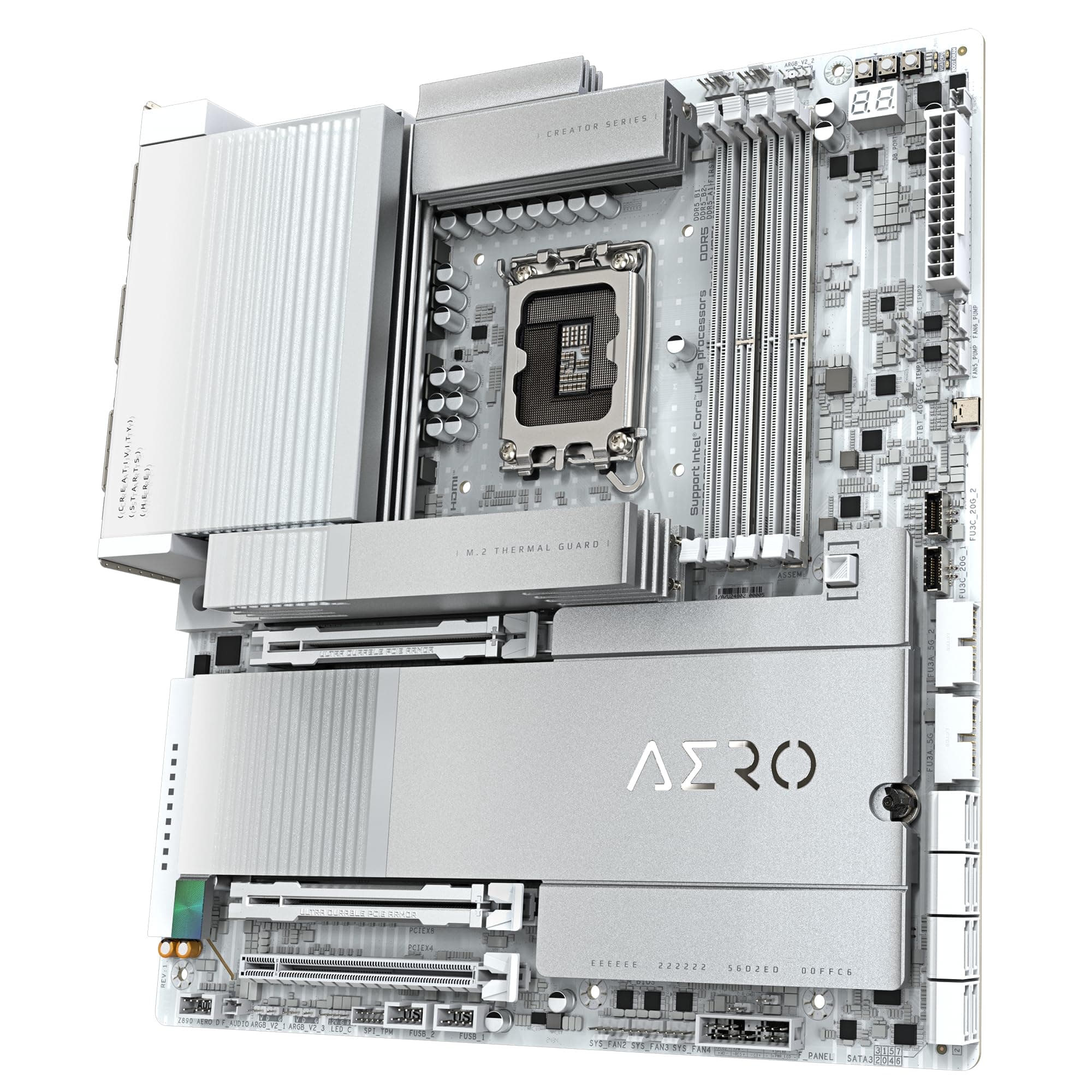 GIGABYTE Z890 AERO D Motherboard - Unterstützt Intel Core Ultra (Serie 2) CPUs, 16+1+2 Phasen VRM, bis zu 9500MHz DDR5 (OC), PCIe 5.0 M.2, Wi-Fi 7, Thunderbolt 5 Bild 7