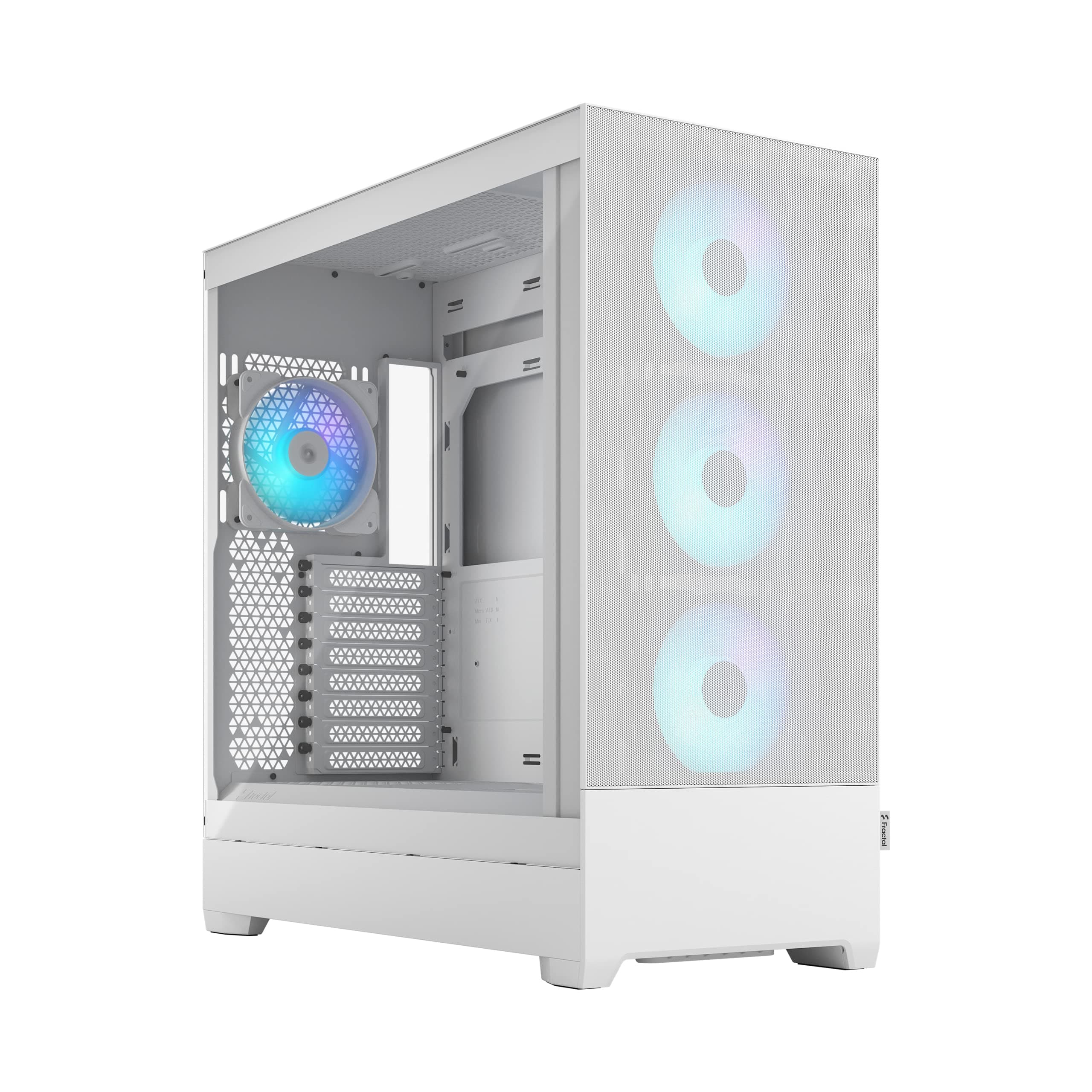 Fractal Design Pop XL Air RGB Full Tower PC Gehäuse Weiß - E-ATX Mesh Airflow - Tempered Glass - 4X 120 mm RGB Lüfter - Radiator 360 mm - USB Type-C RGB Weißer Kern, TG (gehärtetes Glas), klar getönt XL Air