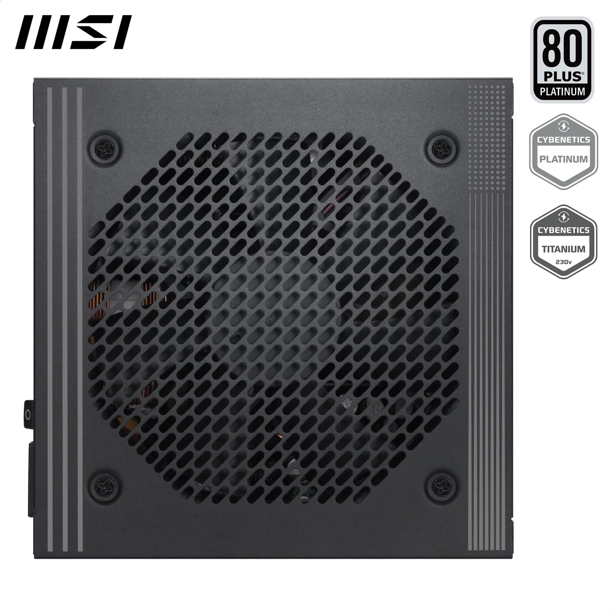 MSI Pro A850PL PCIE5 Netzteil, 850 W, 80 Plus Platinum, ATX 3.1, Unterstützung GPU PCIe 5.1, nativer Anschluss 12 V-2 x 6, zweifarbig, ATX, Kabel mit geprägter Ummantelung Bild 7