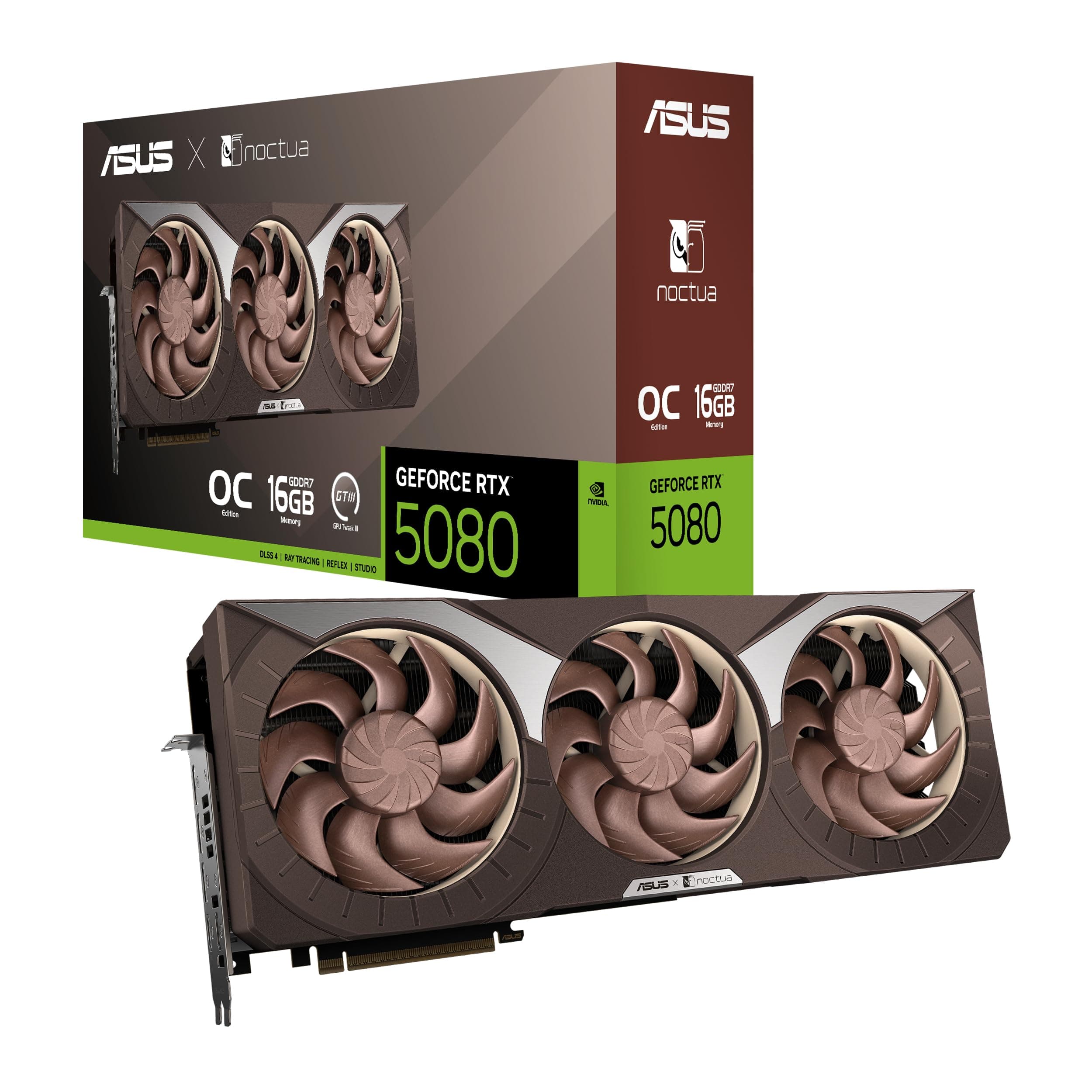 ASUS ROG Astral GeForce RTX 5080 16GB GDDR7 White Gaming Quad-Lüfter-Grafikkarte (NVIDIA DLSS 4, 3,8-Slot Design, PCIe 5.0, 3X DP 2.1b, 2X HDMI 2.1b, Weiß, ROG-ASTRAL-RTX5080-16G-WHITE) Bild 2
