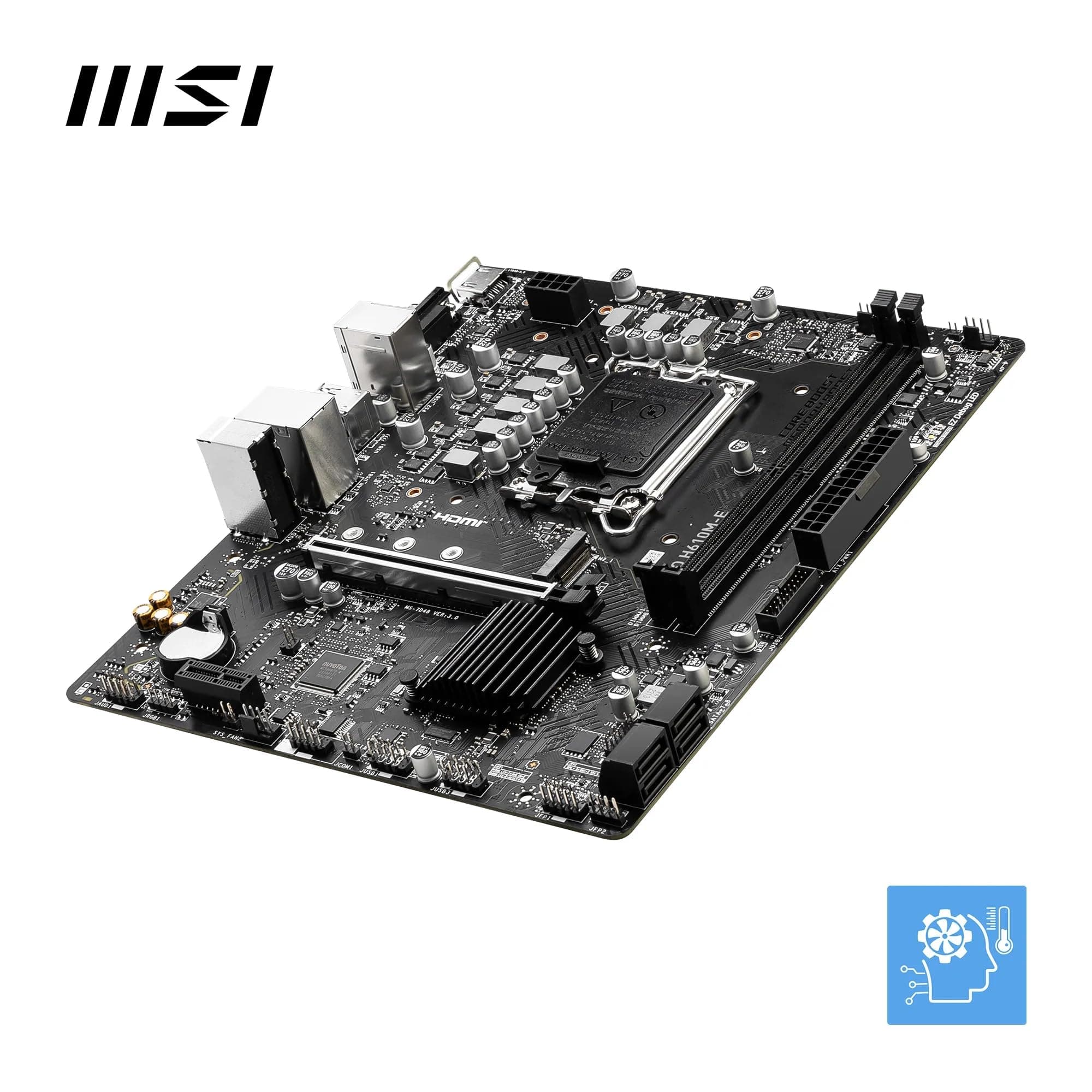 MSI PRO H610M-E Motherboard, Micro-ATX - Unterstützt Intel Core Prozessoren der 12. und 13. Generation, LGA 1700 - DDR5 Memory Boost 5600MHz/MAX, PCIe 4.0 x16 Slot, M.2 Gen3 Slot Bild 7