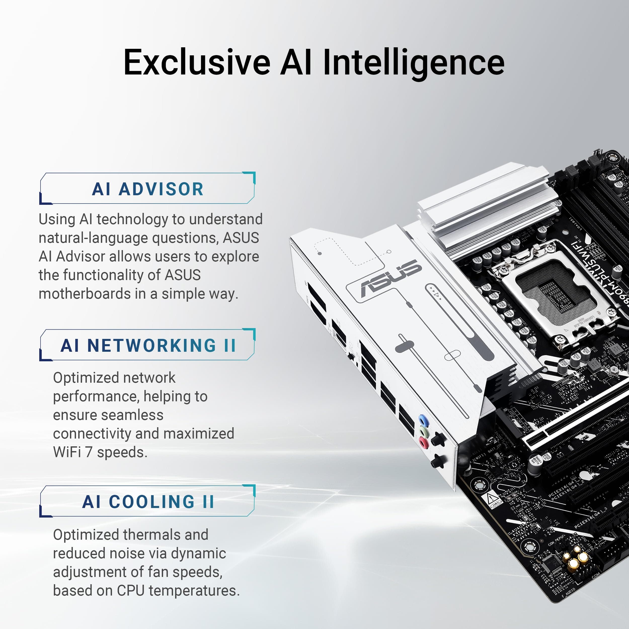 ASUS Prime Z890M-PLUS WiFi Z890 LGA 1851 mATX Motherboard, Intel® Core™ Ultra Series 2 Ready, Advanced AI PC-Ready, 10+1+2+1 80A Leistungsstufen, DDR5, PCIe® 5.0, USB Type-C®, 3X M.2, Wi-Fi 7, 2,5 GB Bild 3