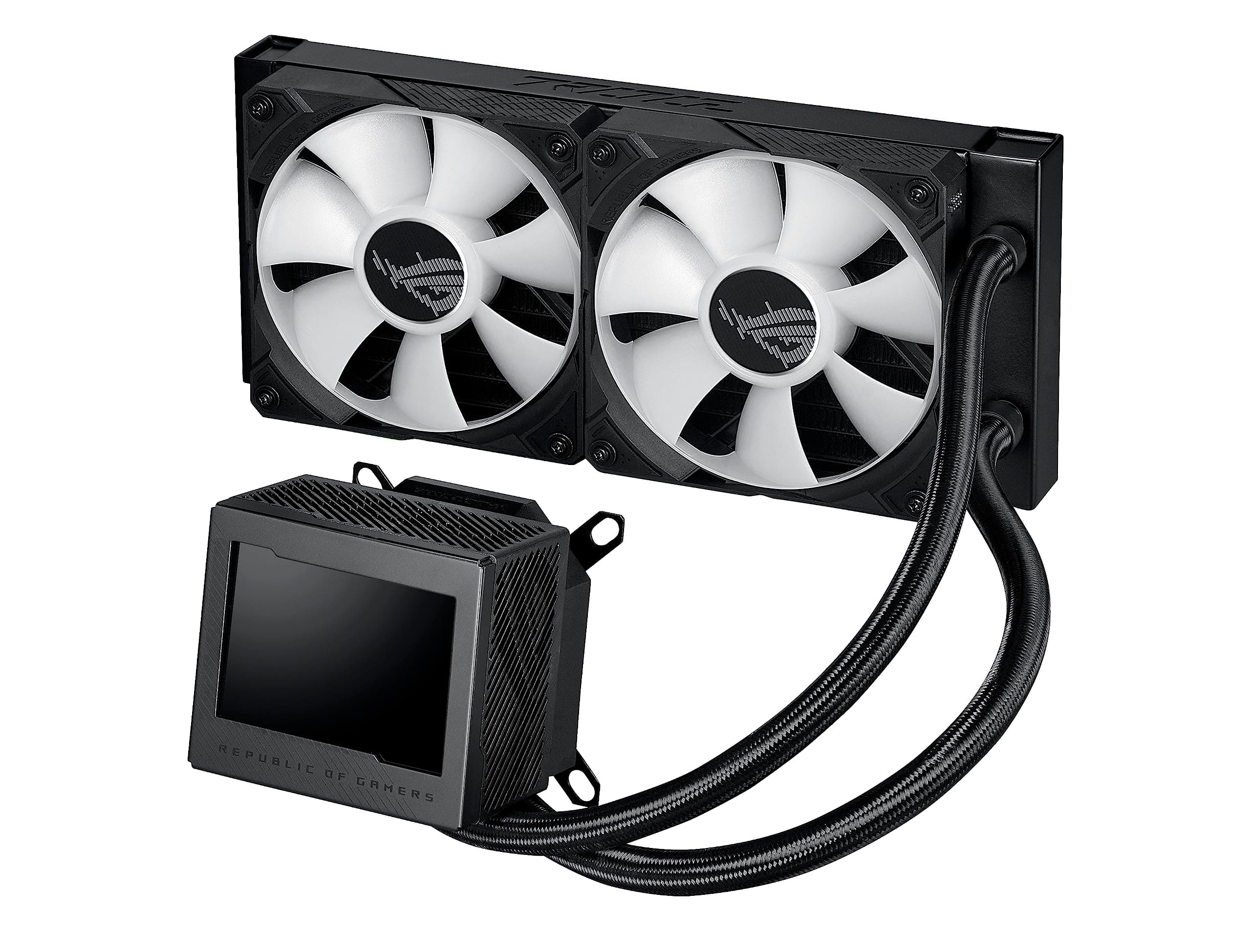 ASUS ROG Ryujin III 240 ARGB All-in-One-Flüssigkeits-CPU-Kühler mit 3,5-Zoll-LCD, Asetek-Pumpe der 8. Generation, integriertem Lüfter und ROG 120 mm magnetischen, daisy-chainable ARGB-Kühlerlüfter. Bild 4