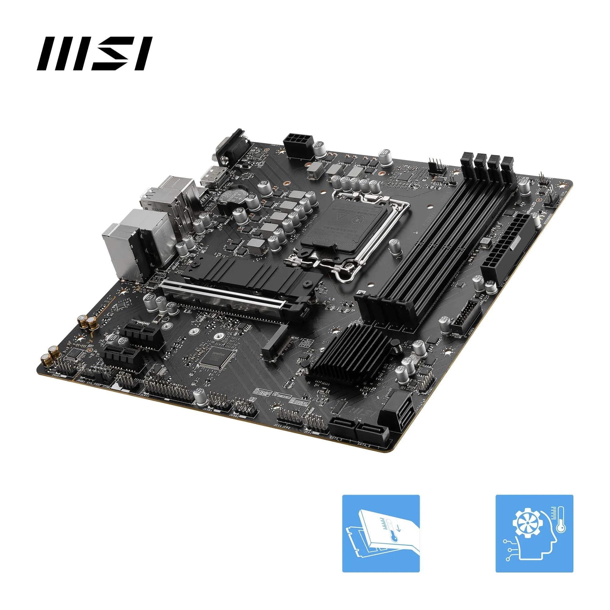 MSI Pro B760M-P Micro-ATX Mainboard, kompatibel mit Intel Core Prozessoren der 14., 13. und 12. Generation, LGA 1700, DDR5 Memory Boost 6800+MHz/OC, PCIe 4.0 x16 Steckplatz M.2 Gen4 Bild 7