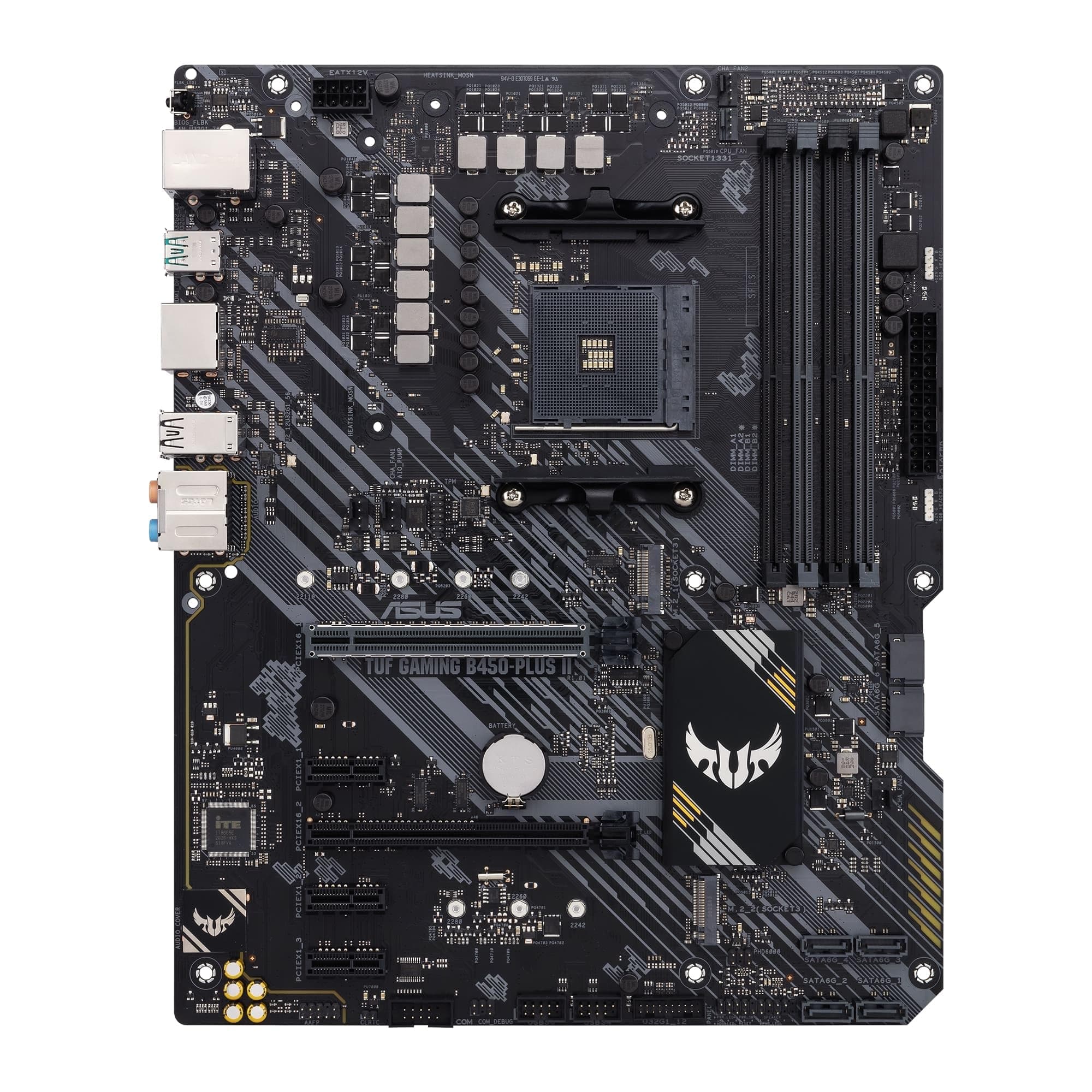 Asus TUF Gaming B450-Plus II Mainboard Sockel AM4 (ATX, AMD Ryzen, DDR4-Speicher, M.2, USB 3.1 Gen1+ Gen2, Aura Sync, Ai Noise Cancelling Mikrofon) Bild 5