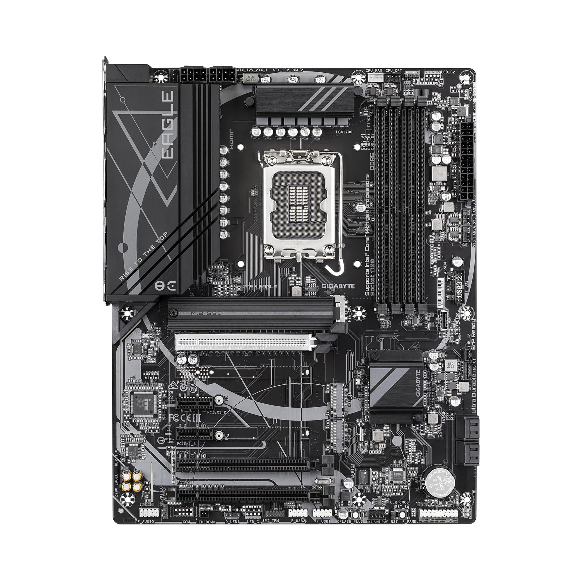 GIGABYTE Z790 Eagle Motherboard - Unterstützt 14. Generation Intel Core CPUs, 12+1+1 Phasen VRM, bis zu 7600MHz DDR5 (OC), 3xPCIe 4.0 M.2, 2,5GbE LAN, USB 3.2 Gen 2 Bild 3