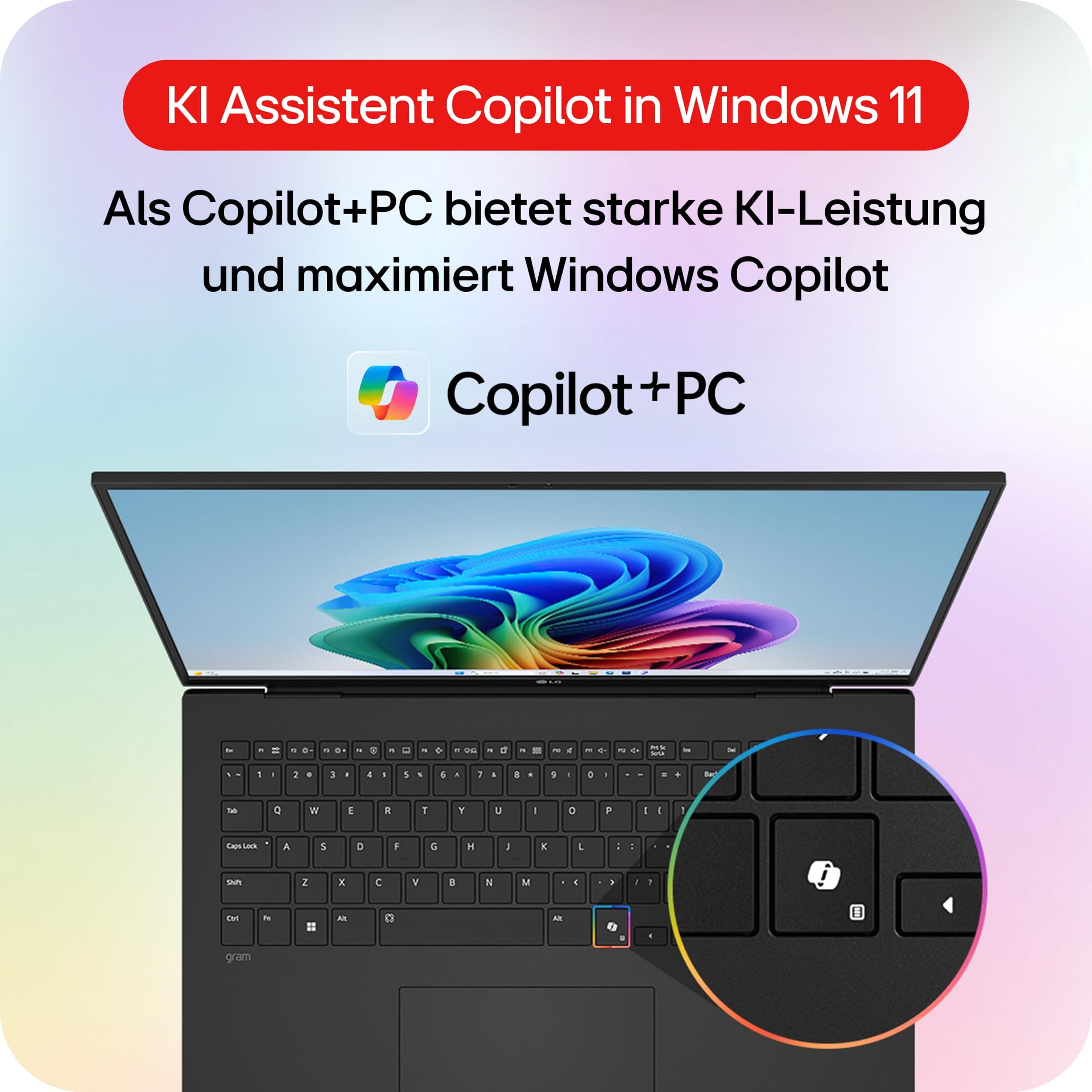 LG gram 17 17Z90TL-G.AU8BG (17 Zoll) IPS Notebook, Intel Core Ultra 7 258V, 32GB RAM, 2TB SSD, Intel Arc™ Graphics 140V, federleicht (1,389 kg), gram AI, Copilot+ PC, 77 Wh, Thunderbolt 4, Schwarz Intel Core Ultra 7 | Windows 11 Home | 2025 32.0 GB LG gram | Schwarz Bild 5