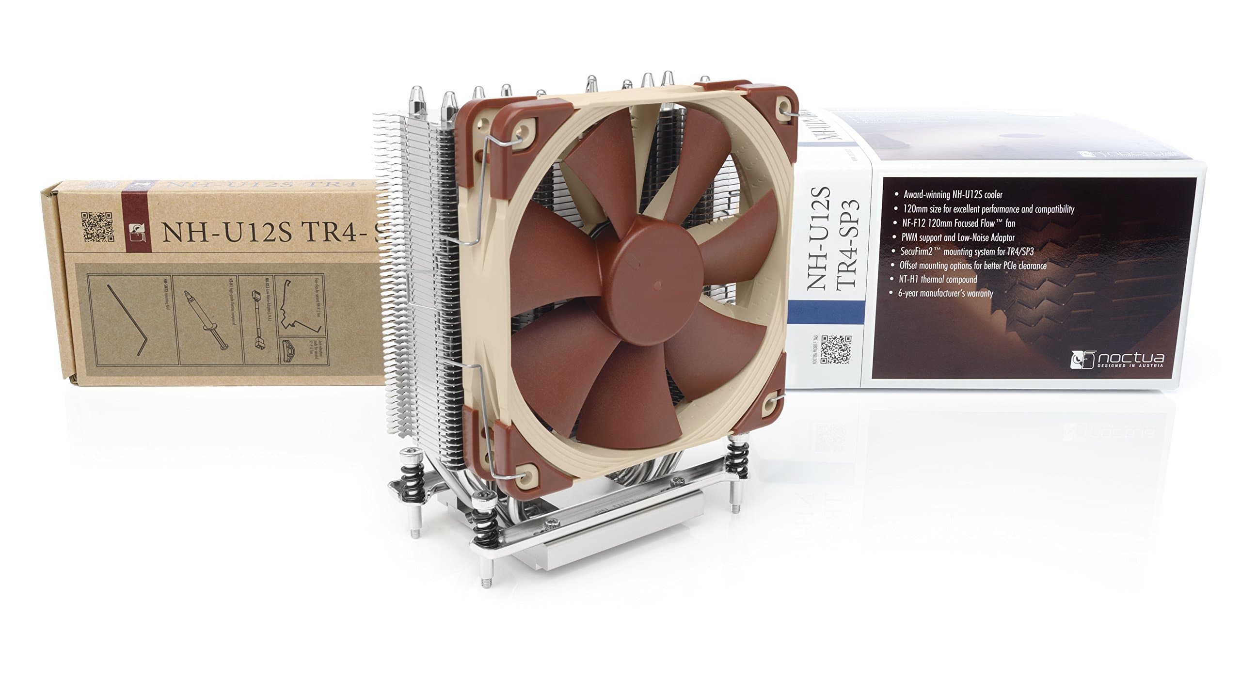 Noctua NH-U12S TR4-SP3, Premium CPU Kühler für AMD sTRX4/TR4/SP3 (120mm, Braun) Bild 5