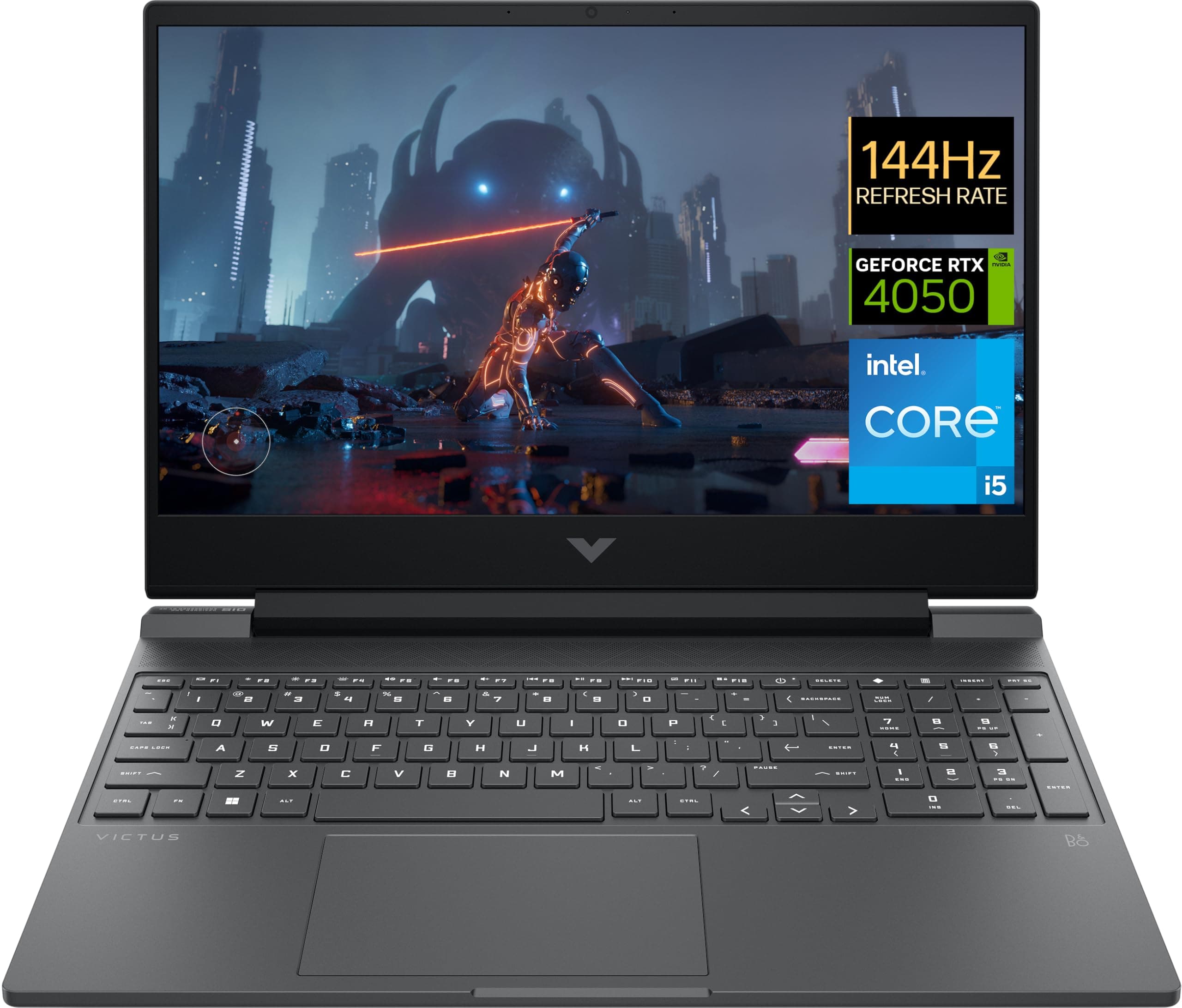 HP Victus 15-fa1001sf Gaming Laptop 15,6 Zoll FHD IPS (Intel Core i5-12500H, 16 GB RAM, 512 GB SSD, Nvidia GeForce RTX 4050 6GB, AZERTY, Windows 11) Mica Silber Intel Core i5-12500H| 16GB RAM | 512GB SSD GeForce RTX 4050
