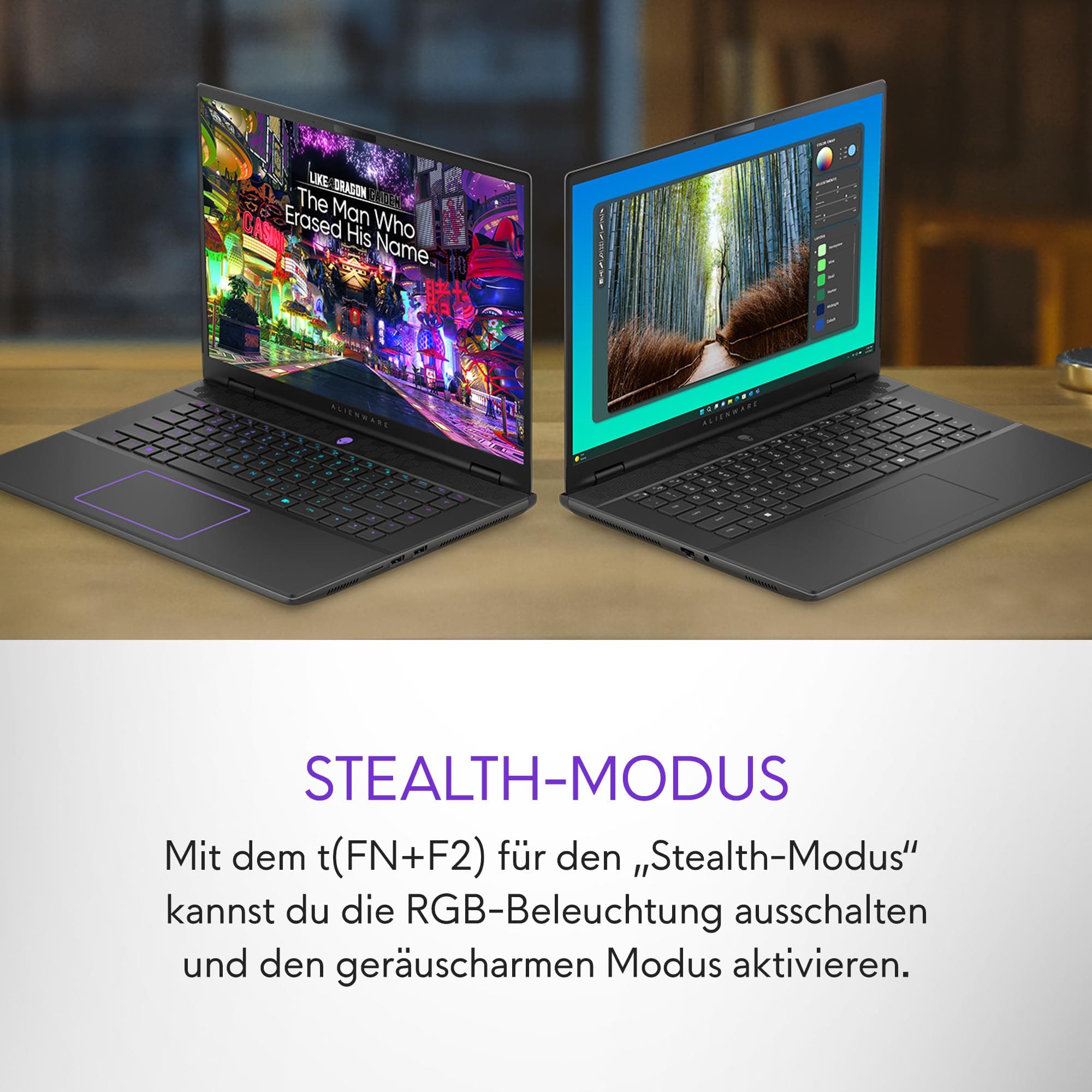 Alienware m16 R2 Gaming Laptop - 16 Inch QHD+ 240Hz, Intel Core Ultra 7 Series 1, 16GB RAM, 1TB SSD, NVIDIA GeForce RTX 4060, Windows 11 Home, German AlienFX Keyboard - Dark Metallic Moon Core Ultra 7 155H 16 GB 1 TB NVIDIA RTX 4060 Bild 3