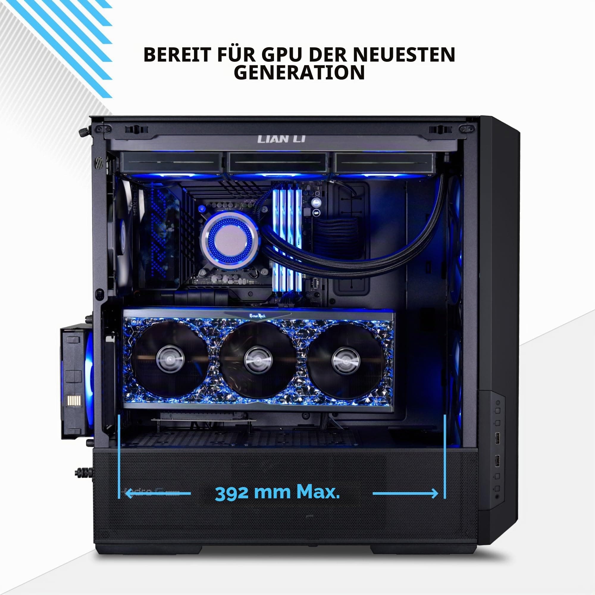 Lian Li Lancool 216 Midi Tower Trasparente, Bianco (lian Li Lancool 216 Rgb MiD-Tower Pc Case - White) 216 White RGB Bild 7