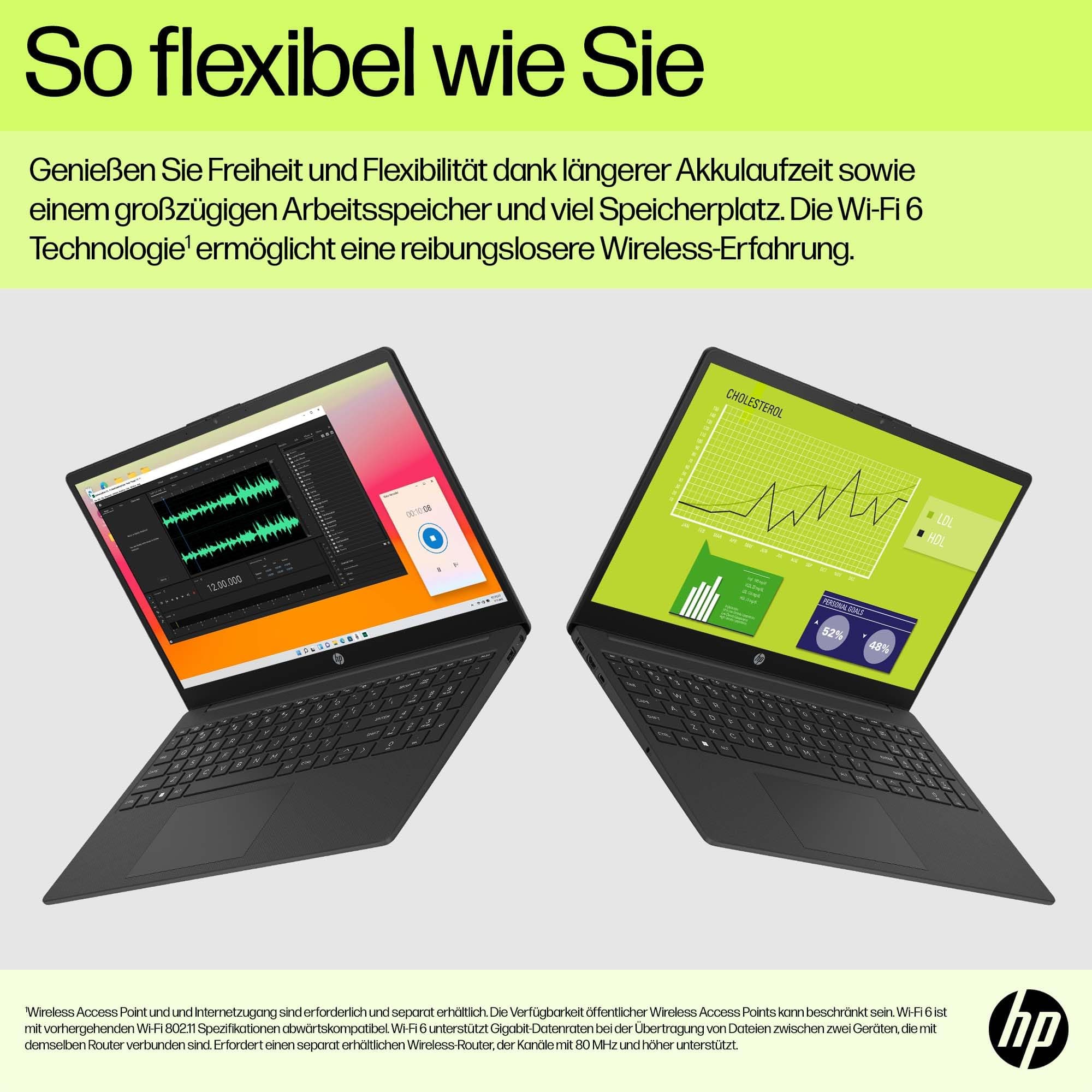 HP Laptop | 15,6" FHD Display | Intel Core i3-N305 | 8 GB DDR4 RAM | 512 GB SSD | Intel UHD Graphics | Windows 11 Home | QWERTZ | Jet Black Intel Core i3-N305 8 GB DDR4 RAM + 512 GB SSD Schwarz mit Copilot Key Bild 6