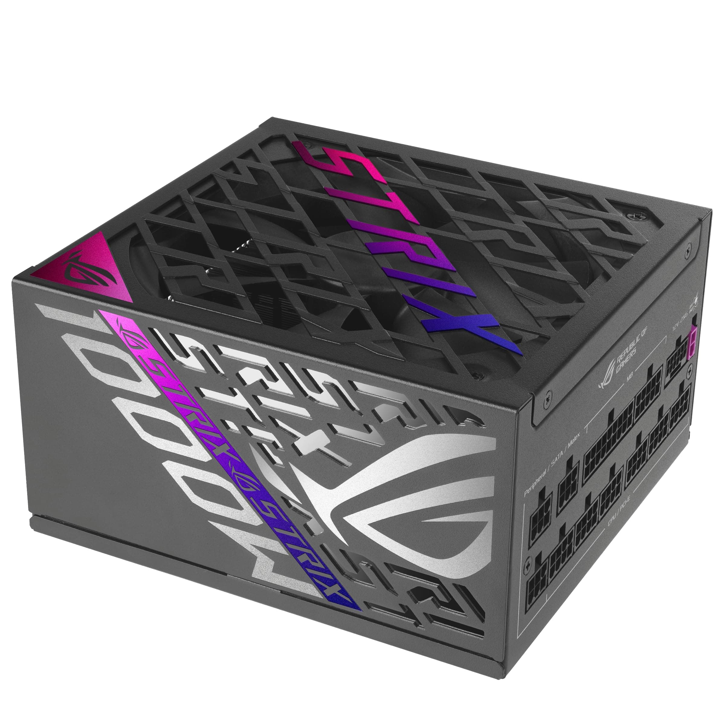 ASUS ROG Strix 1000W Platinum Equalizer ATX Gaming Netzteil (ROG Equalizer 12V-2x6 PCIe Stromkabel, GaN-MOSFET, OLED Display, 80 Plus & Cybenetics Zertifizierung, ATX 3.1, PCIE 5.1, Schwarz) Bild 3