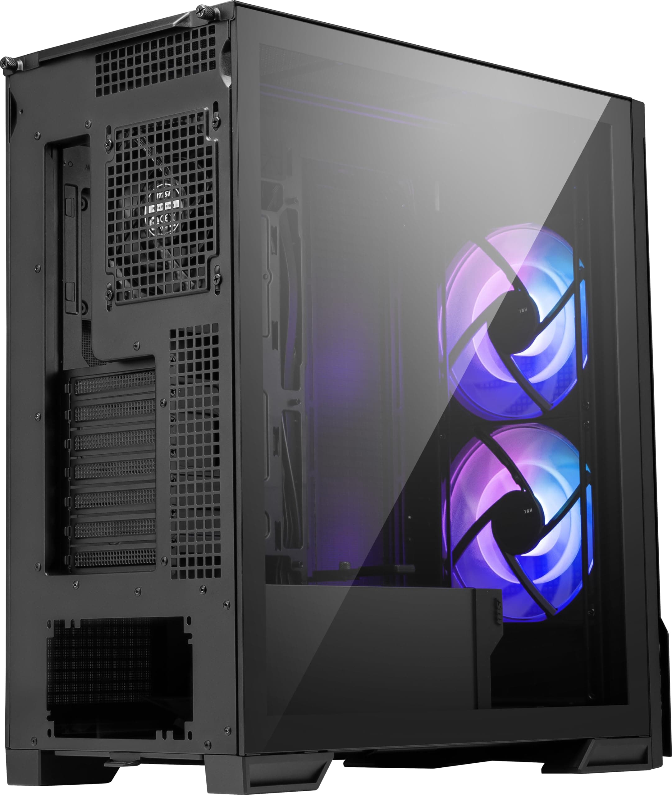 MSI MPG Velox 300R Airflow PZ – Mid-Tower Gaming-PC-Gehäuse – Seitenwand aus gehärtetem Glas – 3 x 120 mm ARGB-Lüfter – Flüssigkeitskühlung unterstützt bis zu 360 mm Kühler – Mesh-Panel für Bild 3