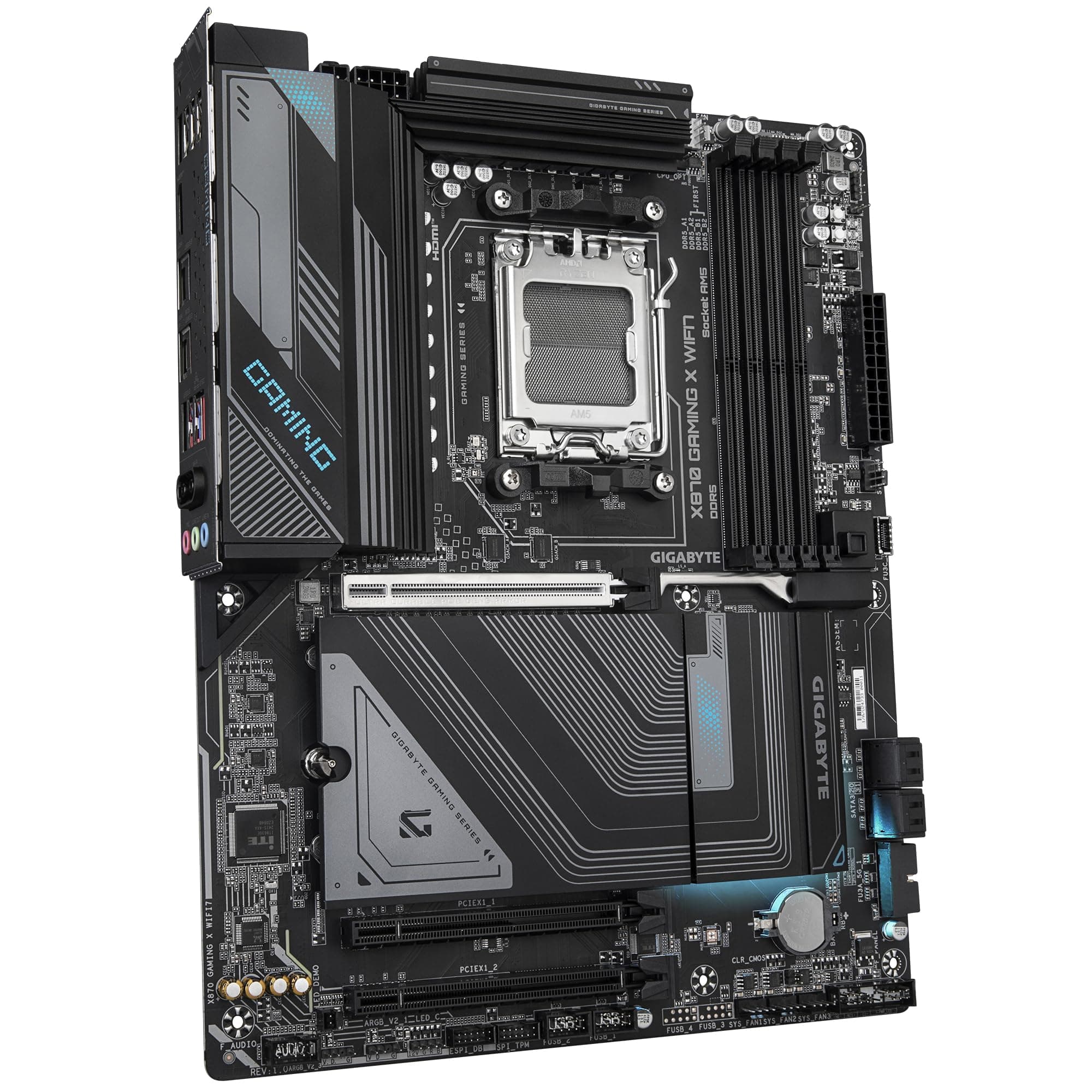 GIGABYTE X870 Gaming X WIFI7 Motherboard - Unterstützt AMD Ryzen 9000 CPUs, 16+2+2-Phasen VRM, bis zu 8000MHz DDR5 (OC), 1xPCIe 5.0, Wi-Fi 7, 2.5GbE LAN, USB 4 Bild 5