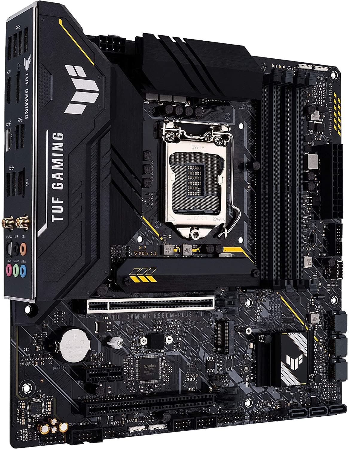 ASUS TUF Gaming B560M-PLUS WiFi LGA1200 (Intel® 11. / 10. Generation) Micro-ATX Gaming Motherboard (PCIe 4.0, 2 x M.2-Steckplätze, 8+1 Leistungsstufen, 2,5 GB LAN, WiFi 6, USB 3.2 Type-C®, Bild 3
