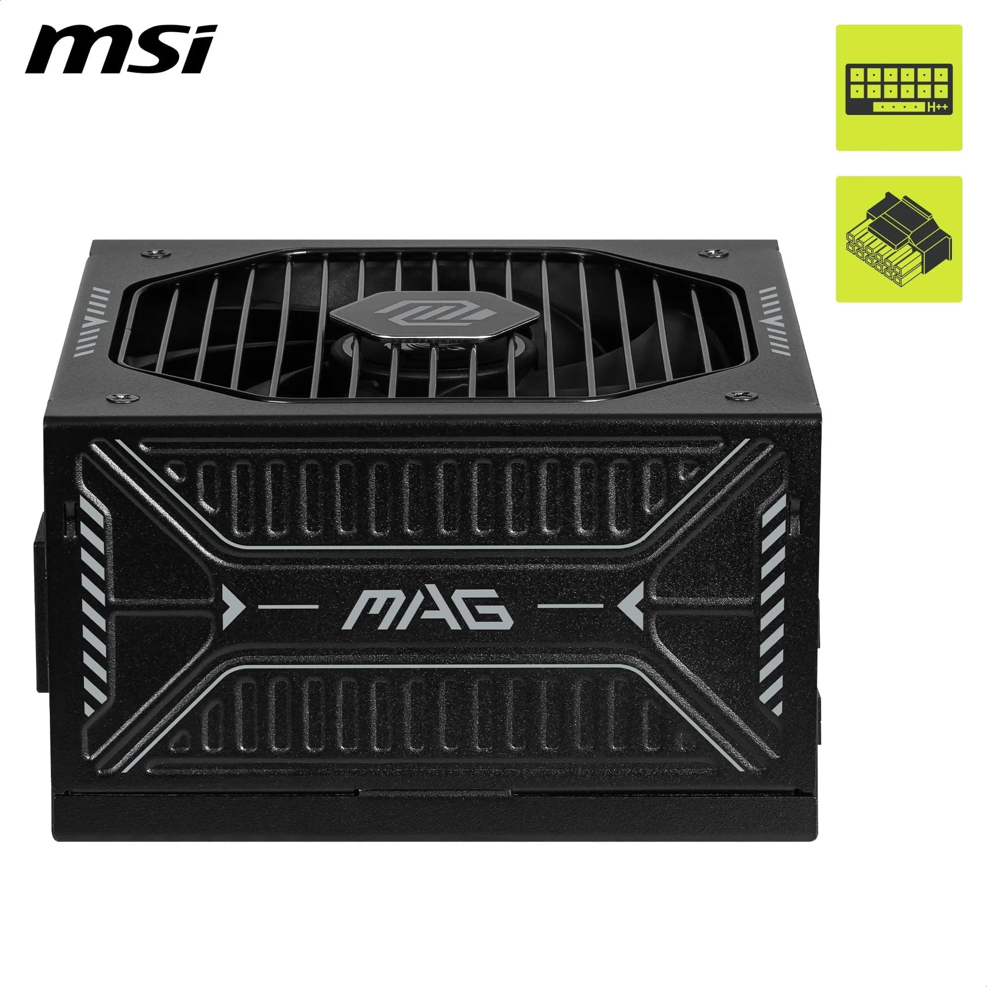 MSI MAG A1000GLS PCIE5 Netzteil, 1000 W, 80 Plus Gold, ATX 3.1, PCIe 5.1 GPU-Unterstützung, Native 12V-2x6, zweifarbiger 12V-2x6-Stecker, ATX-Netzteil, geprägte Mantelkabel Bild 3
