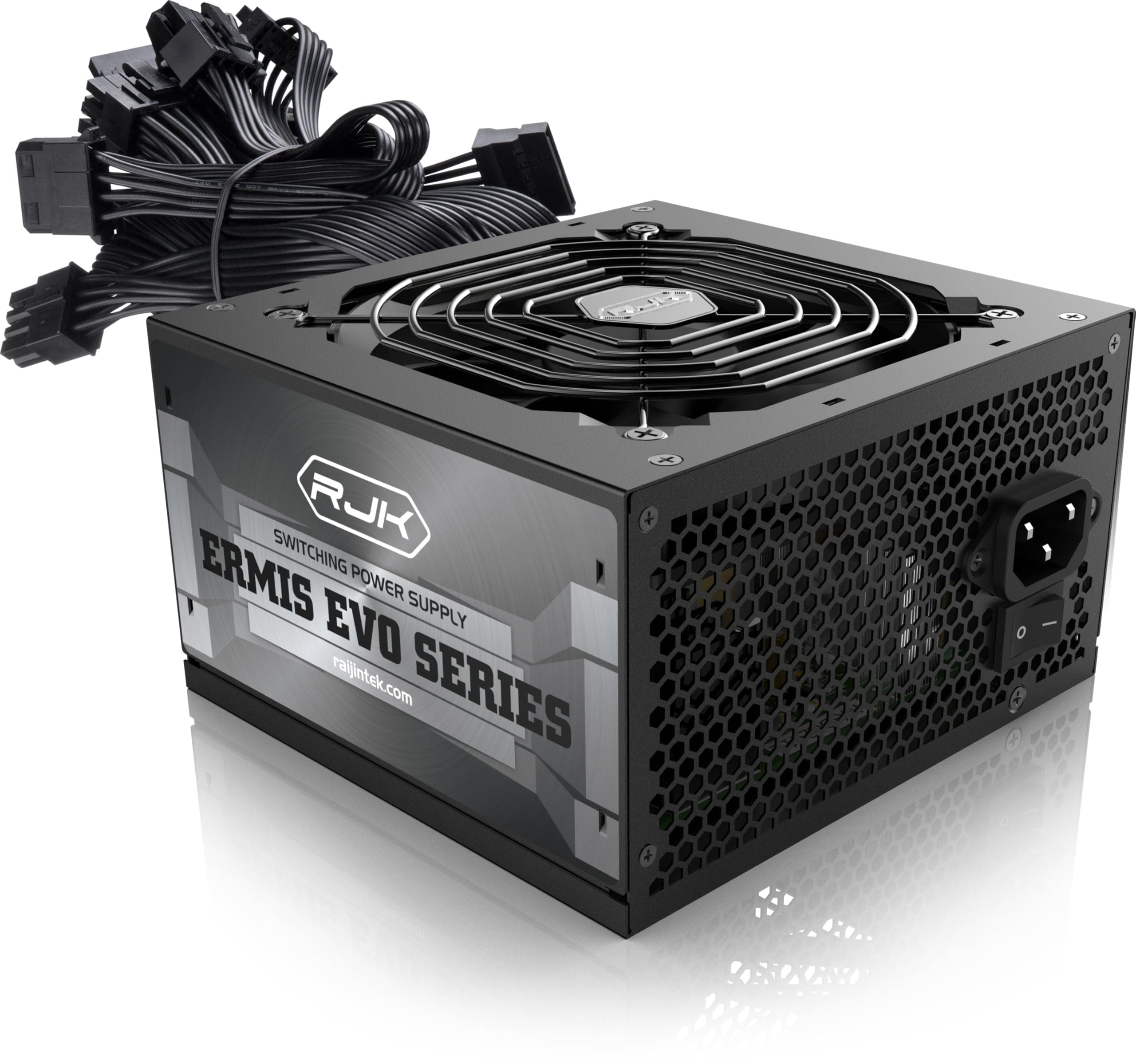 RAIJINTEK ERMIS EVO 850B ATX 3.1 Netzteil, 80 Plus Bronze, DC-to-DC Design, 12cm Lüfter mit statischem und hohem Druck, Flache Kabel, Leiser & Stabiler Betrieb 850W