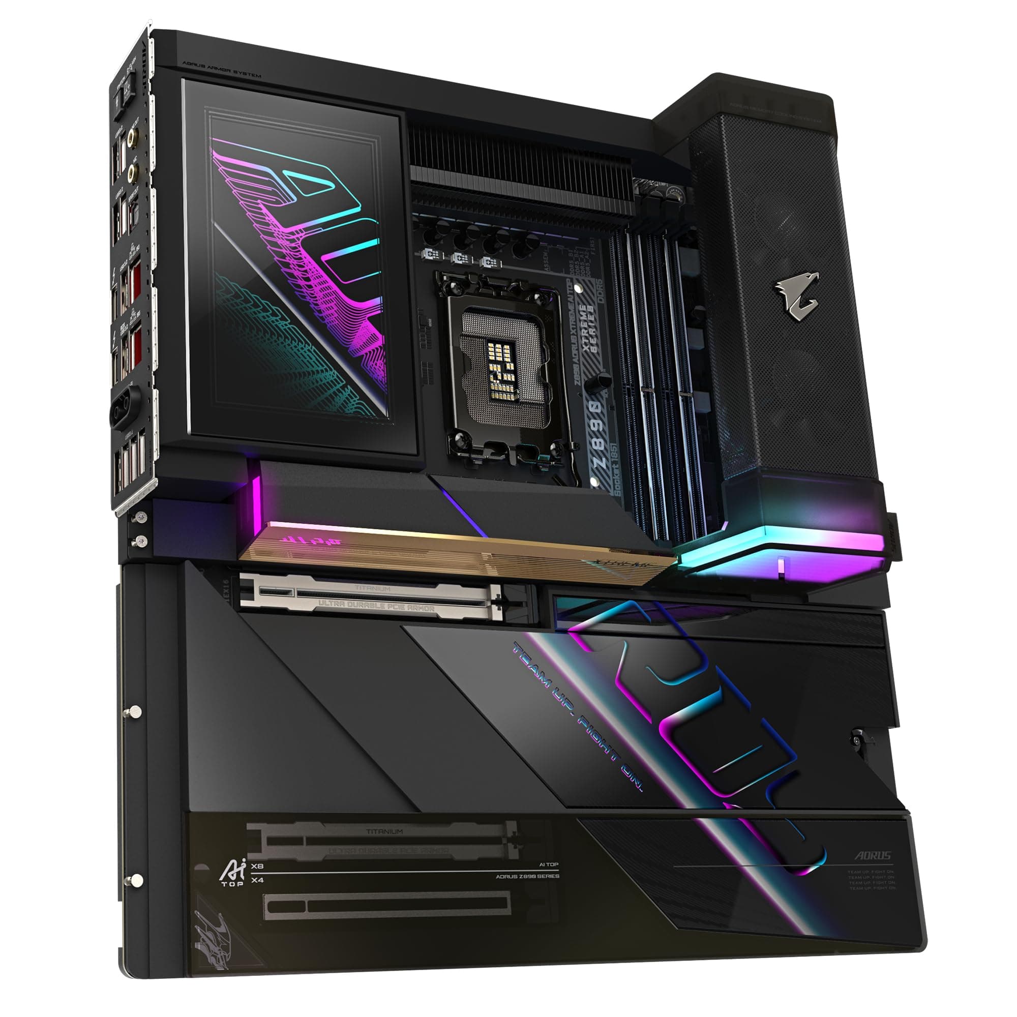 GIGABYTE Z890 AORUS Xtreme AI TOP Motherboard - Unterstützt Intel Core Ultra (Serie 2) CPUs, 22+1+2 Phasen VRM, bis zu 9500MHz DDR5 (OC), PCIe 5.0 M.2, Wi-Fi 7, Thunderbolt 5 Bild 5