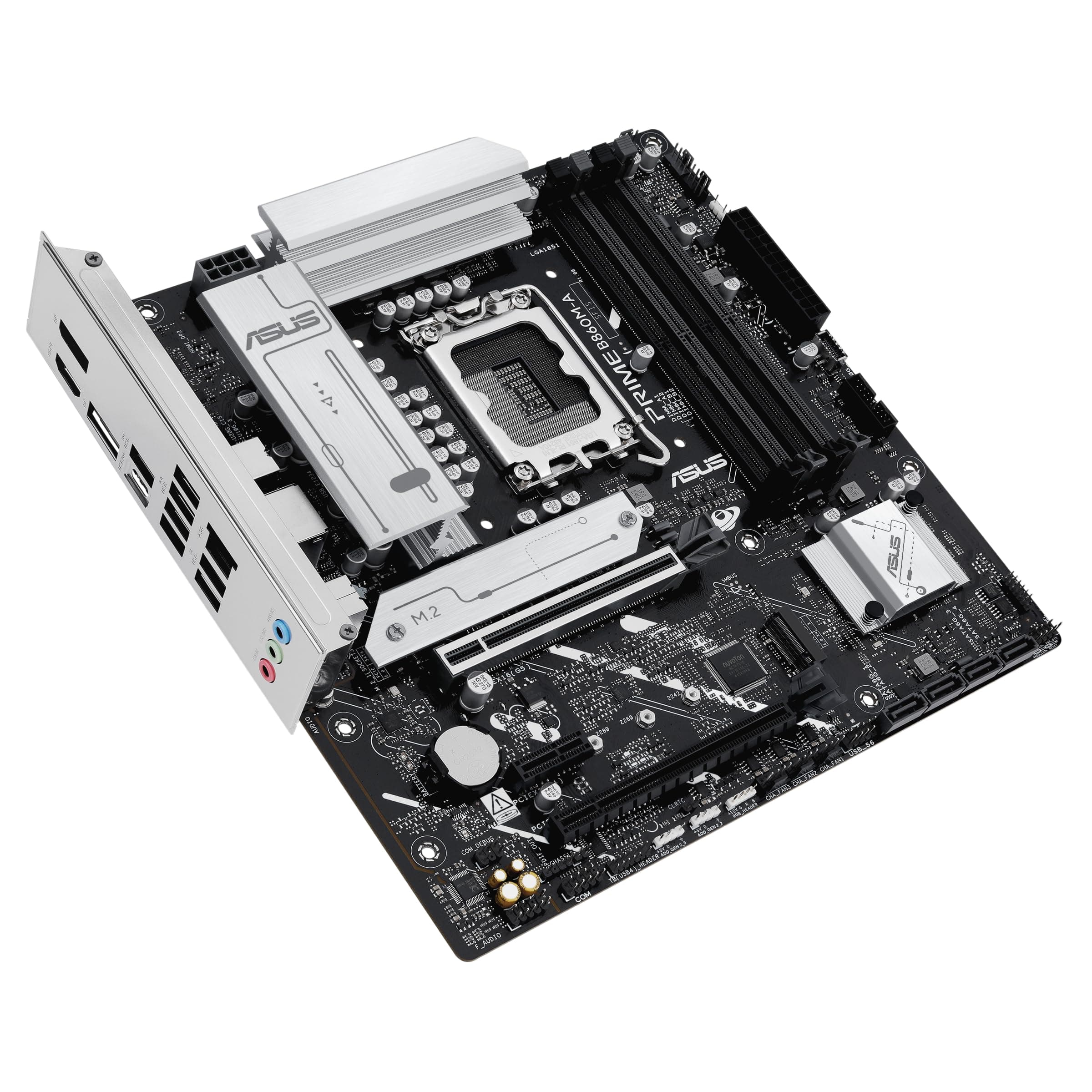 ASUS Prime B860M-A-CSM Mainboard Sockel Intel LGA 1851 (Intel B860, mATX, DDR5 Speicher, PCIe 5.0 x16, 2X M.2, HDMI, dual DisplayPort, USB 20Gbps Typ-C, Aura Sync) Bild 3