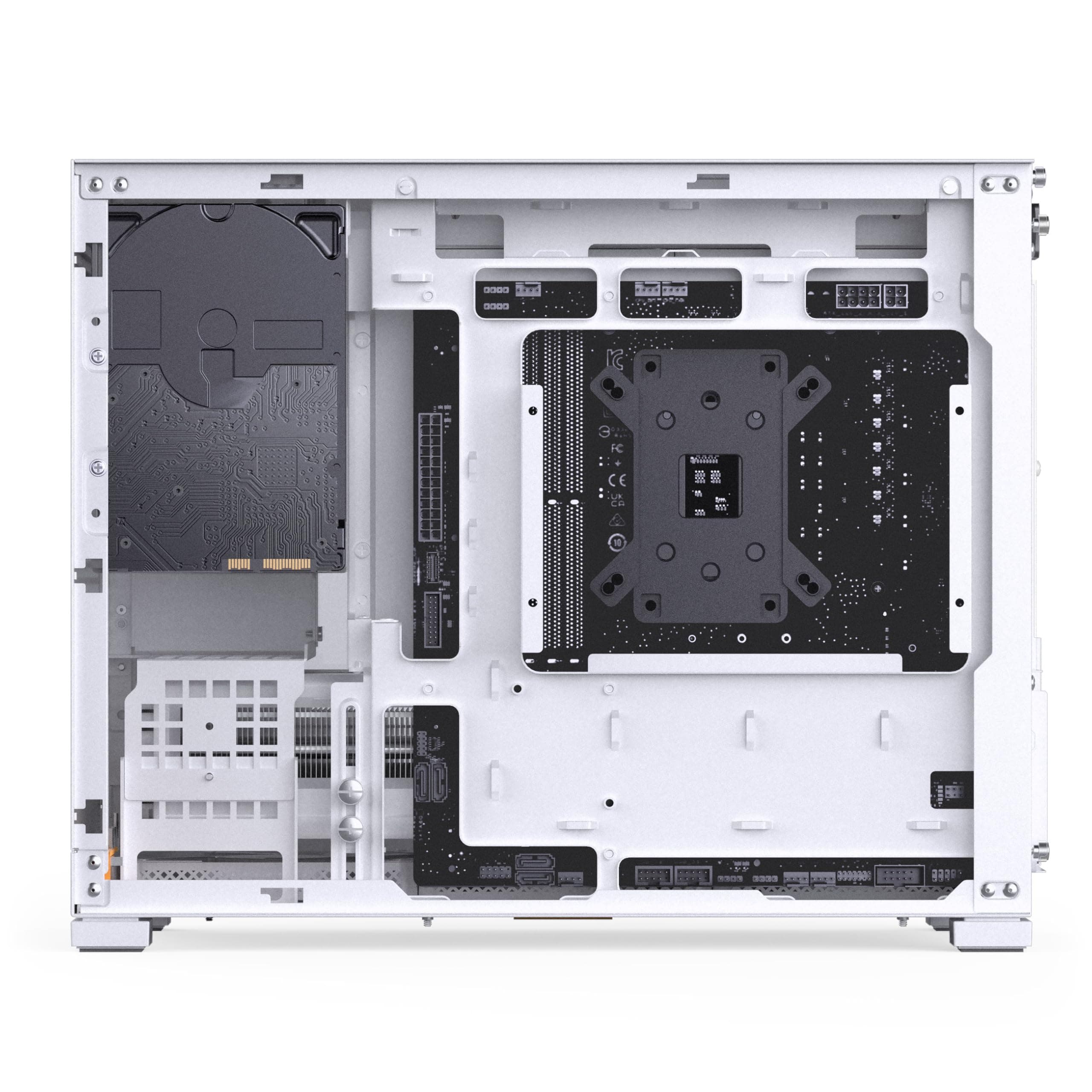 Jonsbo D32 PRO PC-Gehäuse Weiß – Kompaktes mATX-Case mit Back-Connect-Support, Tempered Glass, Staubfiltern & High-End-Kühlung Weiß Tempered Glass Bild 3