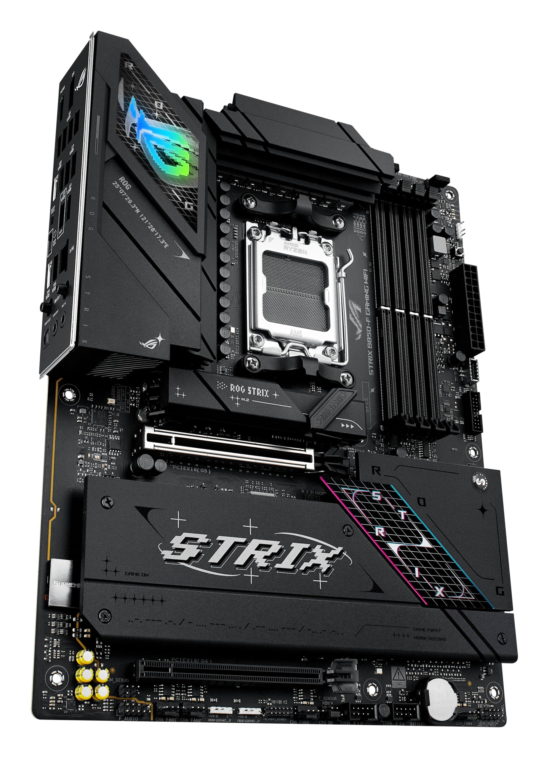 ASUS ROG Strix B850-F Gaming WiFi Mainboard Sockel AMD AM5 (AMD B850, ATX, DDR5 Speicher, PCIe 5.0, WiFi 7, 2X PCIe 4.0 M.2, Aura Sync) Bild 8