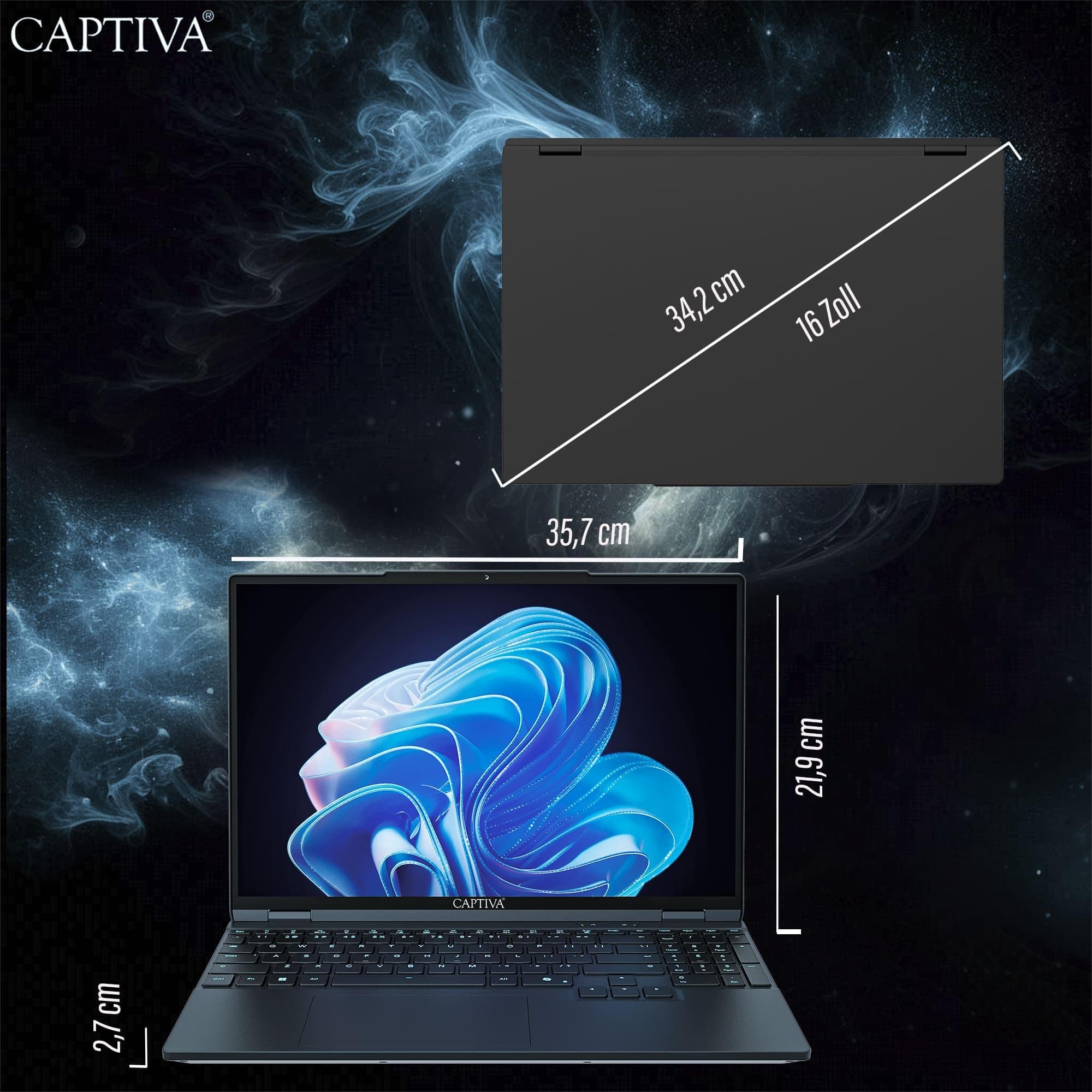 Captiva Notebook Highend Gaming R94-426GE | AMD Ryzen 7 255 | 32GB DDR5 RAM | NVIDIA GeForce RTX 5070 8GB | 1 TB SSD | 15,3 Zoll WQXGA 180Hz | ohne OS ohne Betriebssystem 15.3 Zoll 1000.0 GB 32.0 GB Bild 5