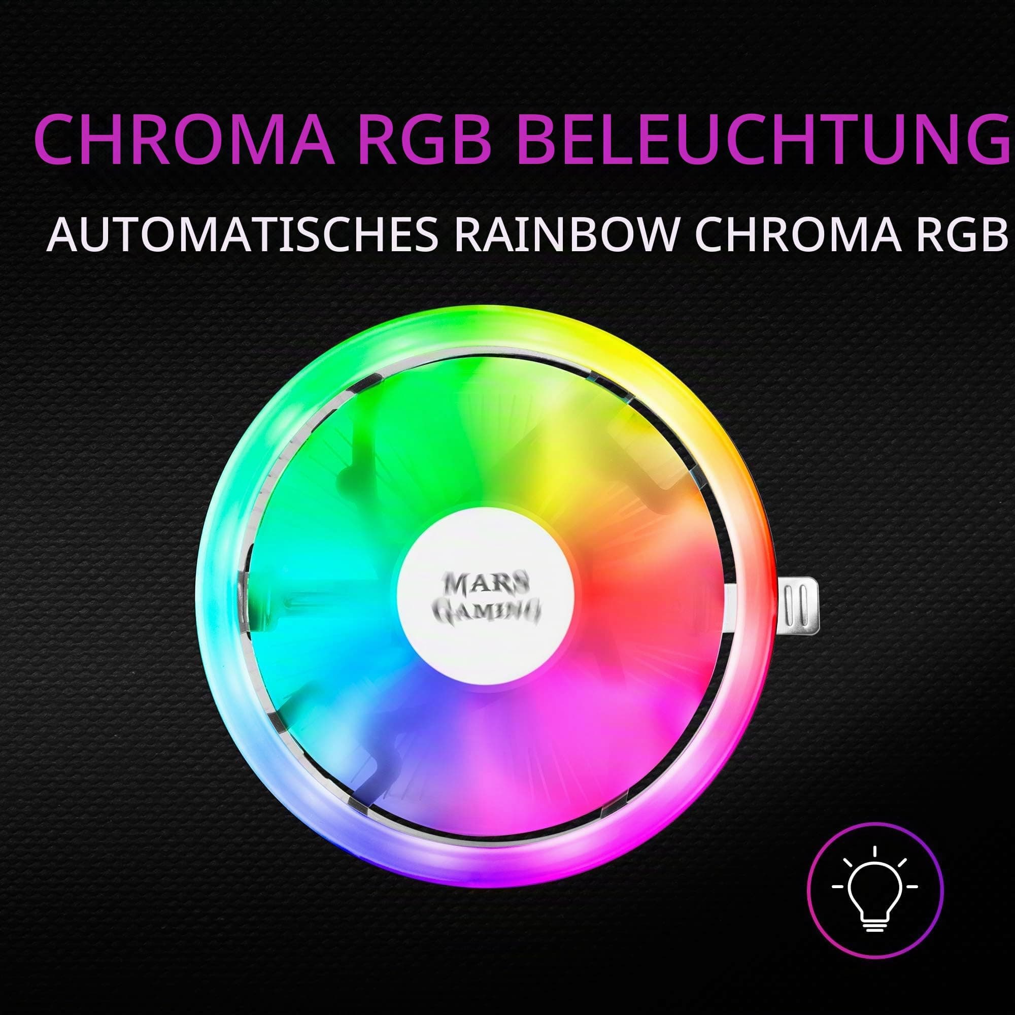 Mars Gaming Gaming MCPU120, RGB CPU-Kühler TDP 120W, Silent PWM 12cm, Low Profile Bild 3